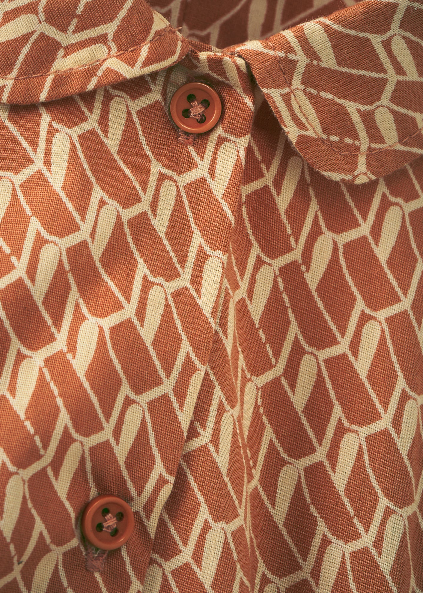 PENGUIN DRESS  - APRICOT GEO PRINT