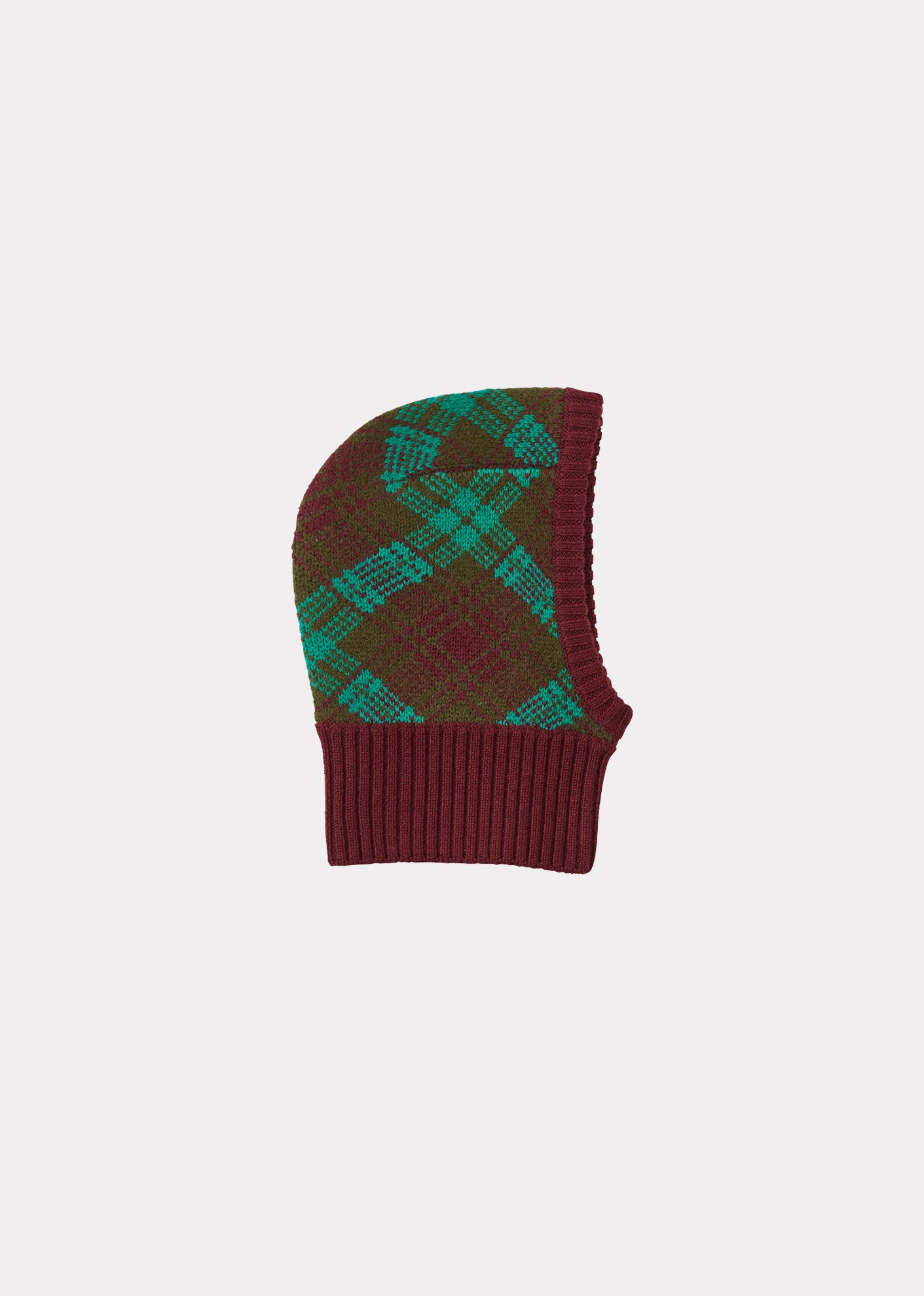 PLOMO BABY MERINO WOOL BALACLAVA - KHAKI / BURGUNDY / GREEN