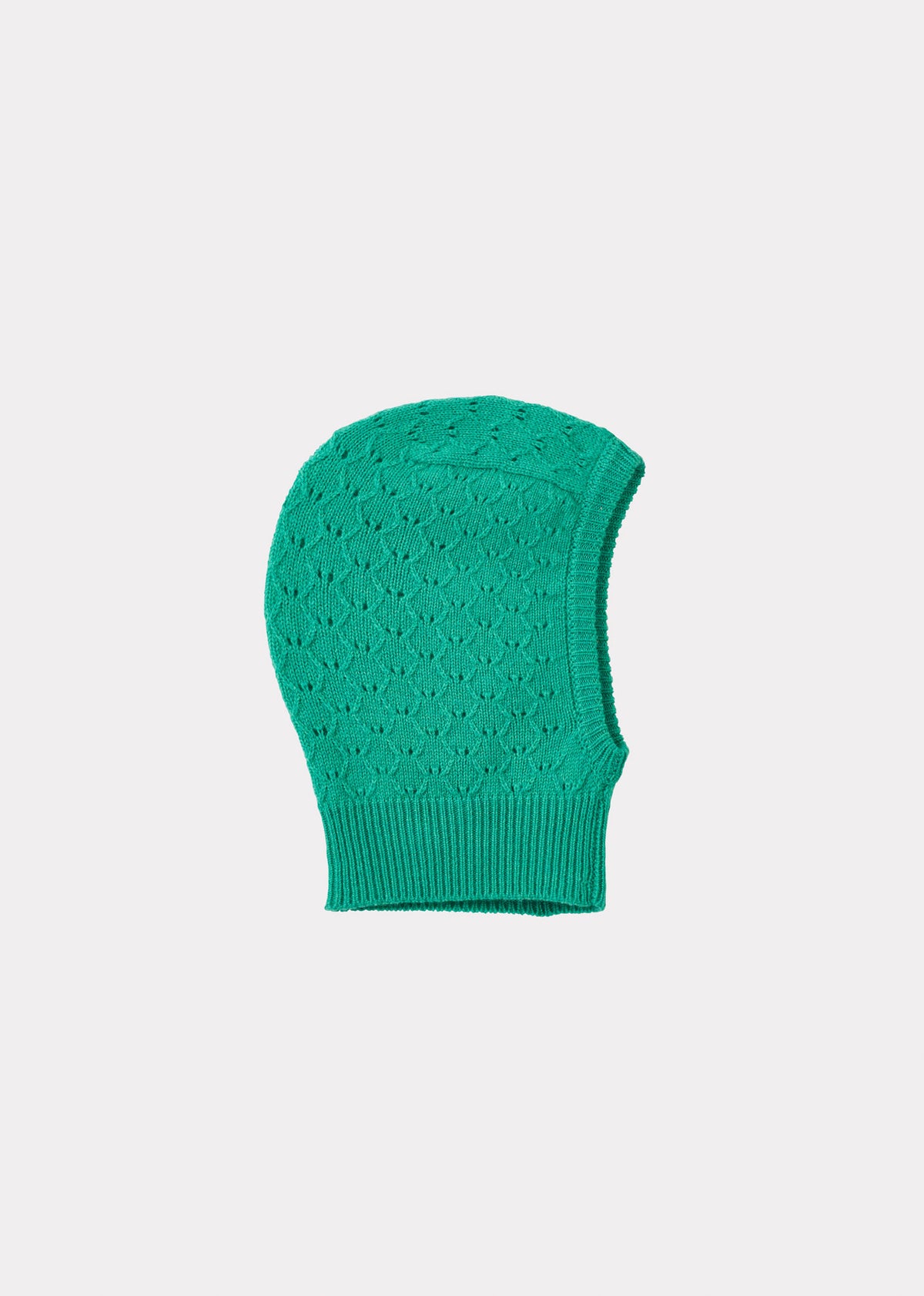 PLOMO CHILDREN'S WOOL POINTELLE BALACLAVA - TURQUOISE