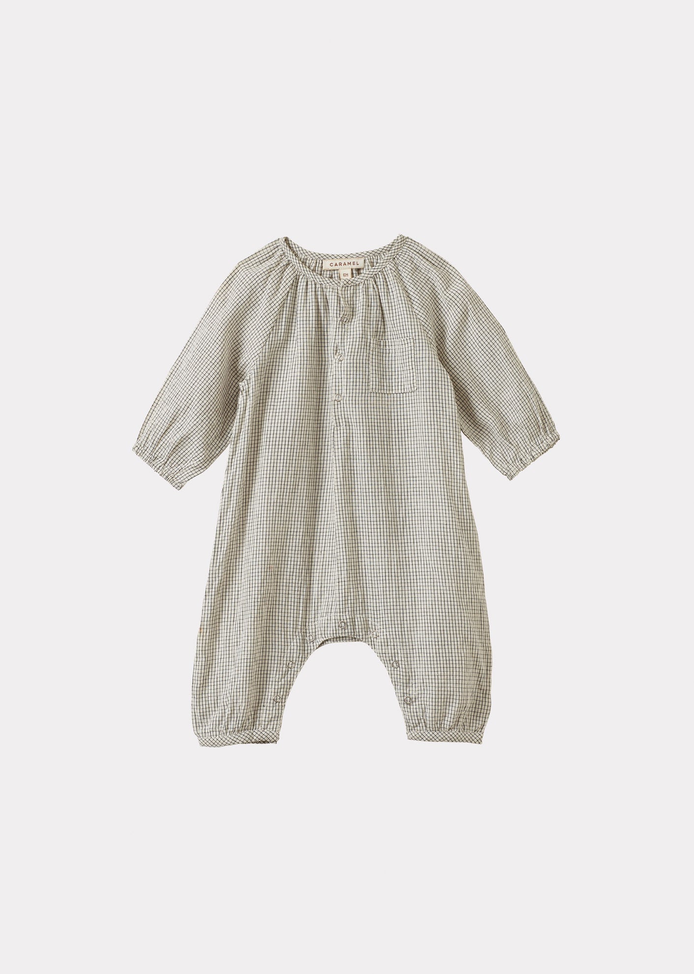 POPULUS BABY ROMPER - BLACK CHECK