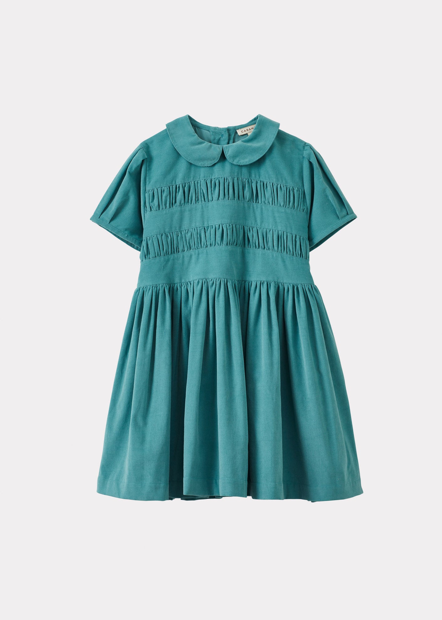 PENELOPE GIRL'S COTTON CORDUROY DRESS - TURQUOISE