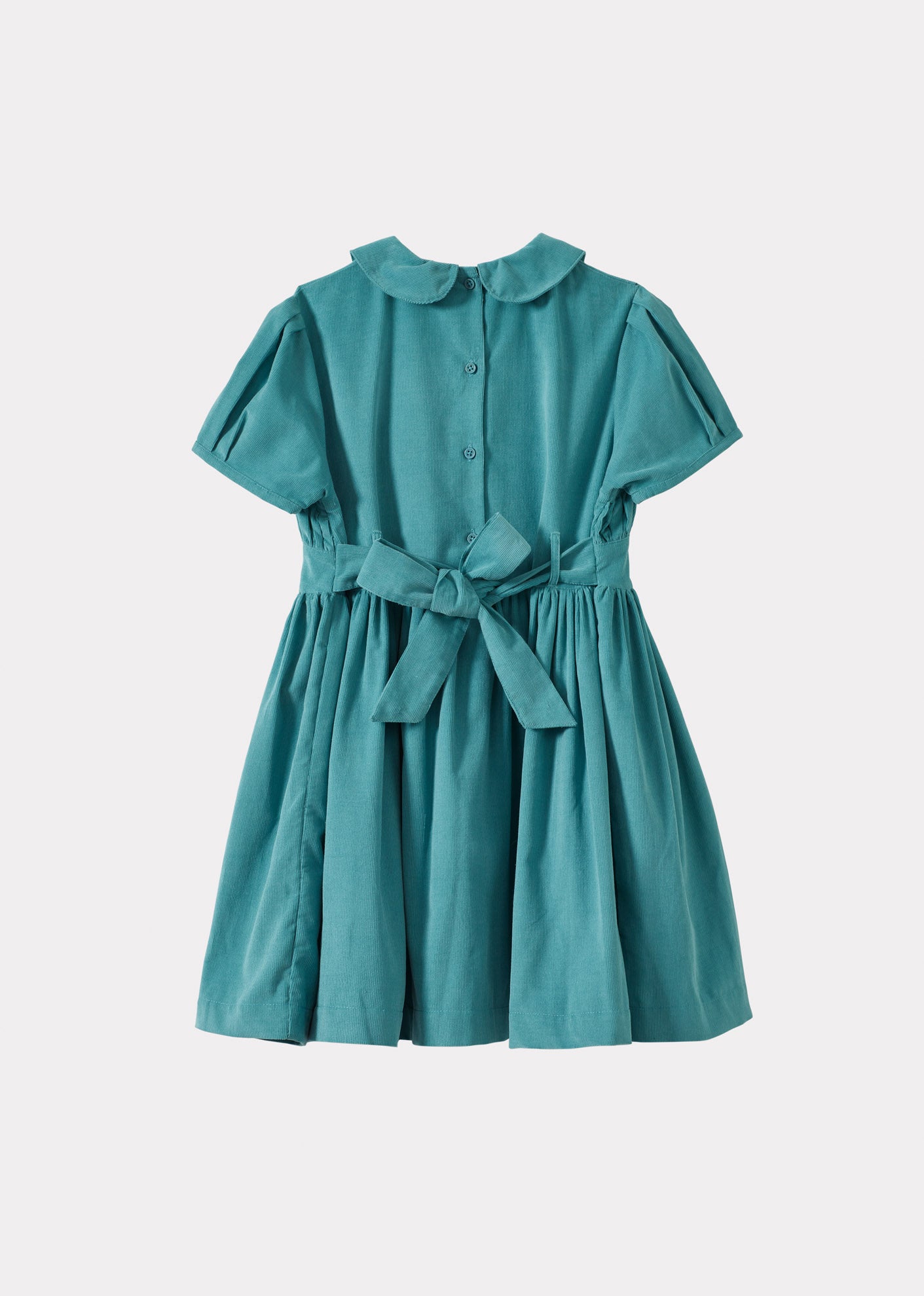 PENELOPE GIRL'S COTTON CORDUROY DRESS - TURQUOISE