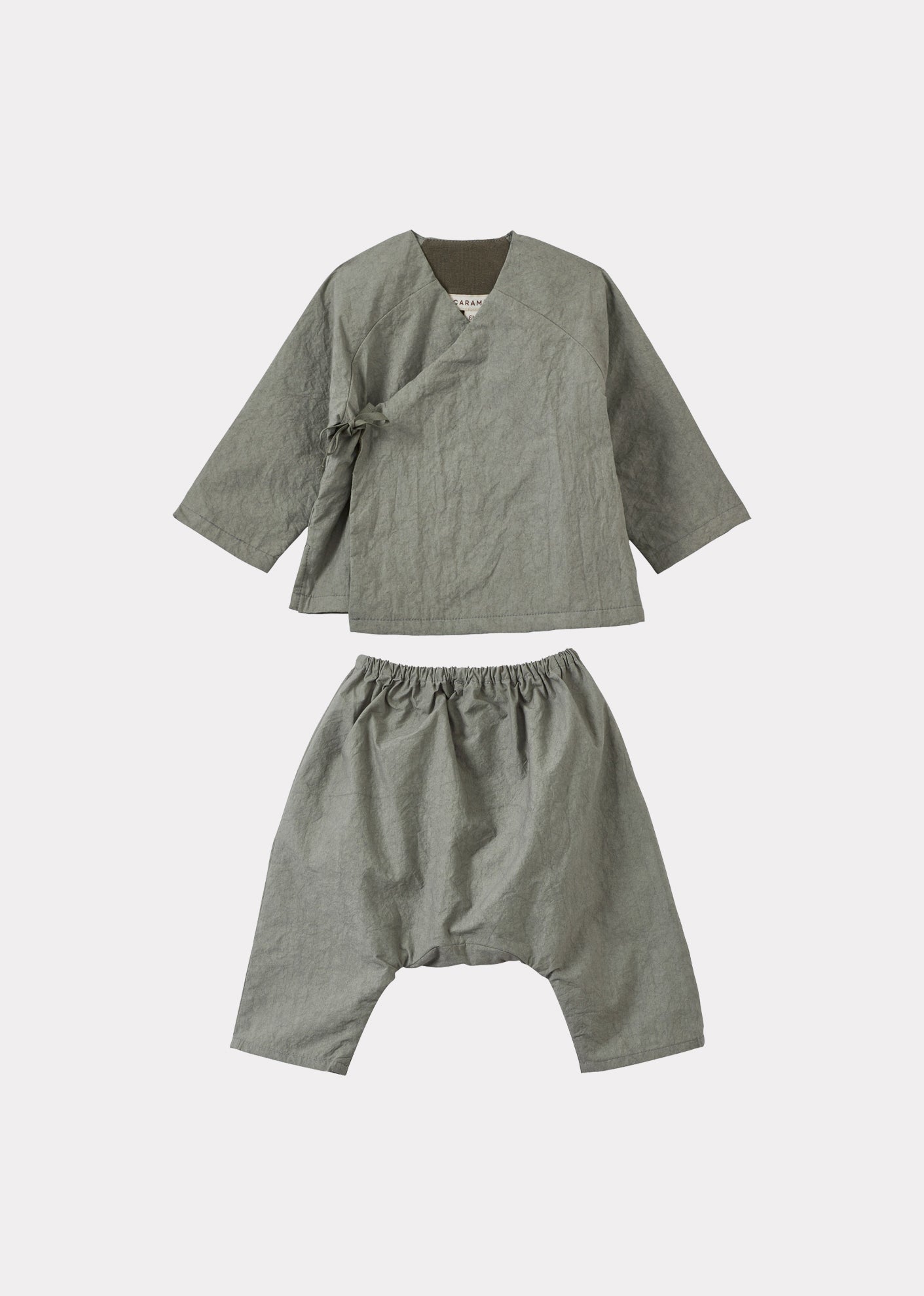 POCHARD BABY TOP AND TROUSERS SET - GREY / GREEN
