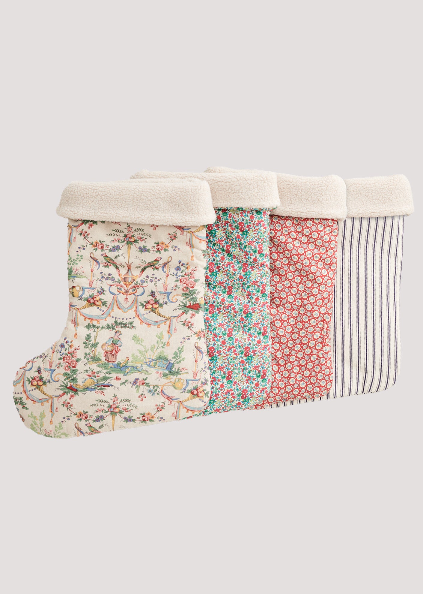 CHRISTMAS STOCKING - GREEN FLORAL