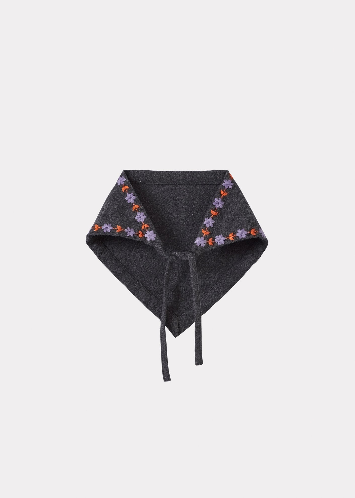 ROSAMUND GIRL'S COTTON HEADSCARF - DARK GREY