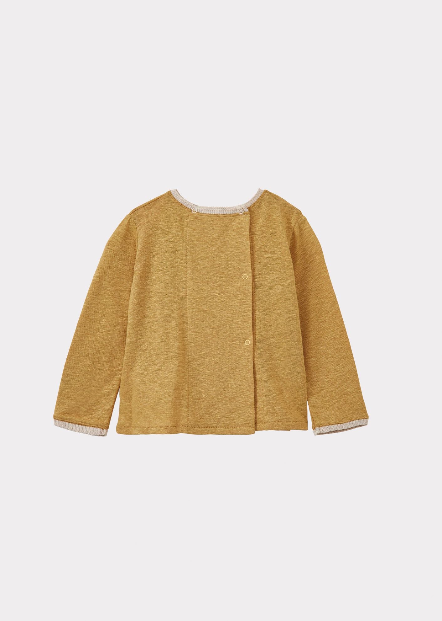 BARNES BABY TOP AND TROUSERS SET - OCHRE