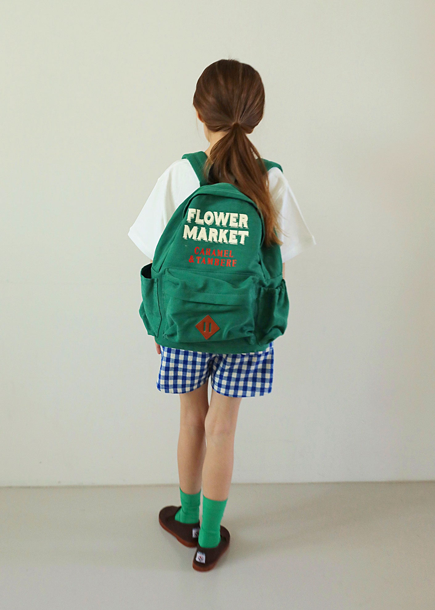 SS24 CARAMEL X TAMBERE 'FLOWER MARKET' CHILD BACKPACK - GREEN