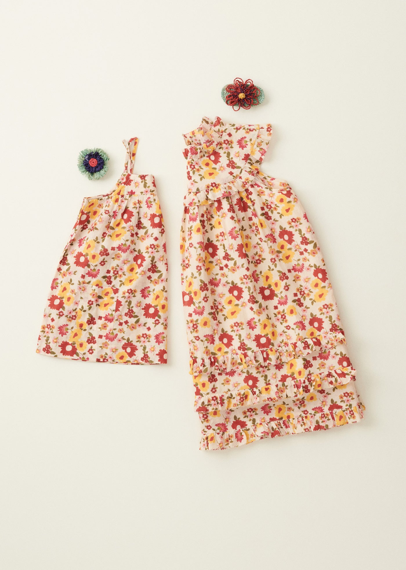 IBERA BABY GIRL'S COTTON DRESS - VINTAGE FLORAL