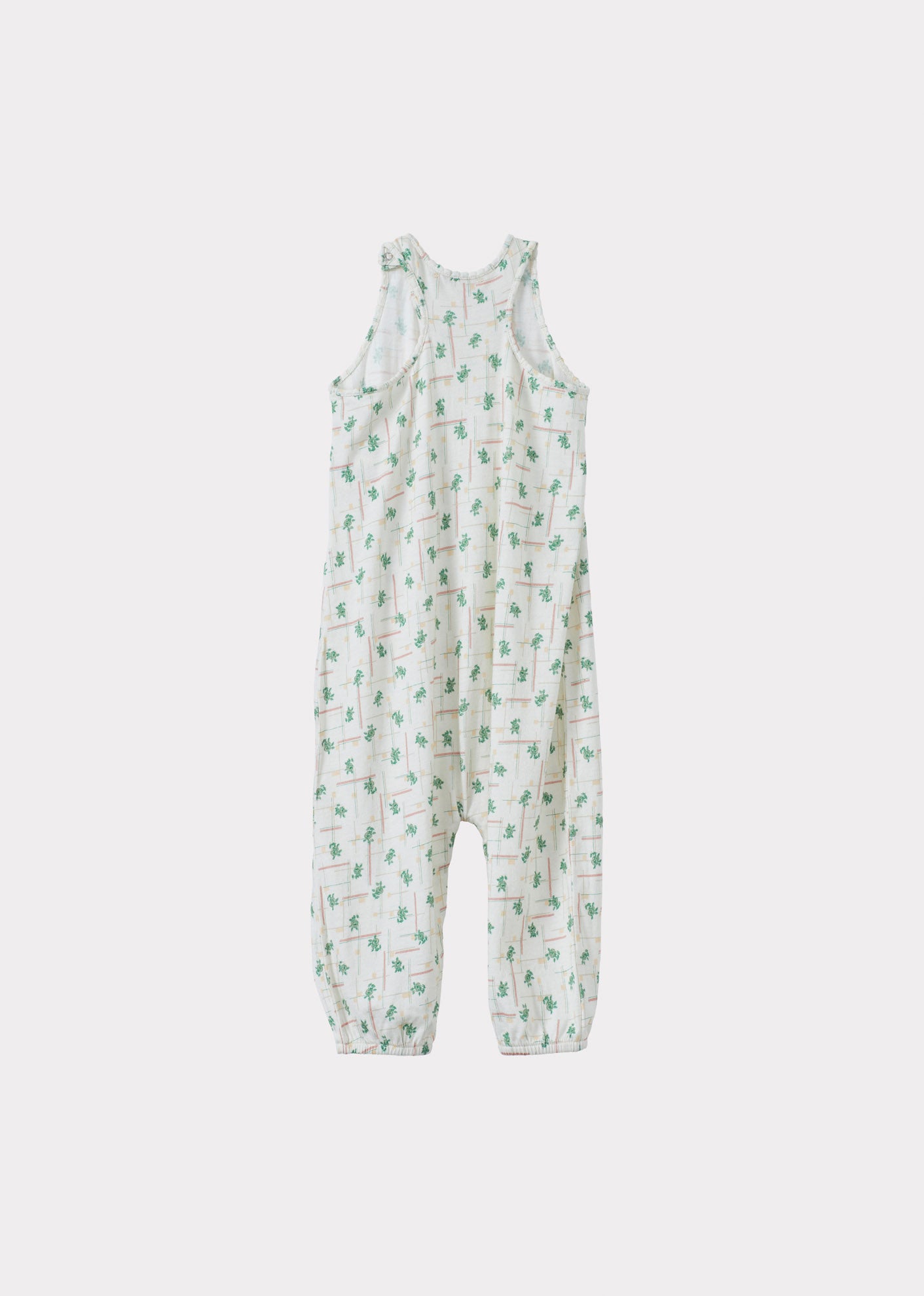 SWORDFISH COTTON BABY ROMPER - ROSE POP GEO PRINT