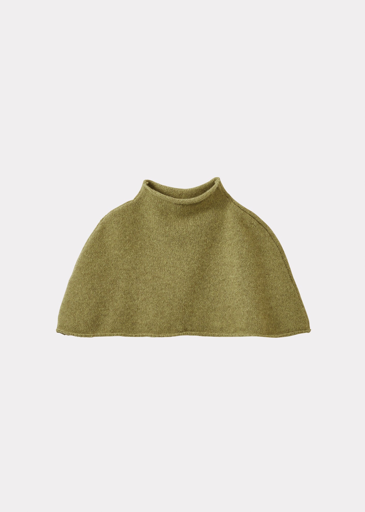 SYLVIE CHILDREN'S WOOL CAPE - OLIVE
