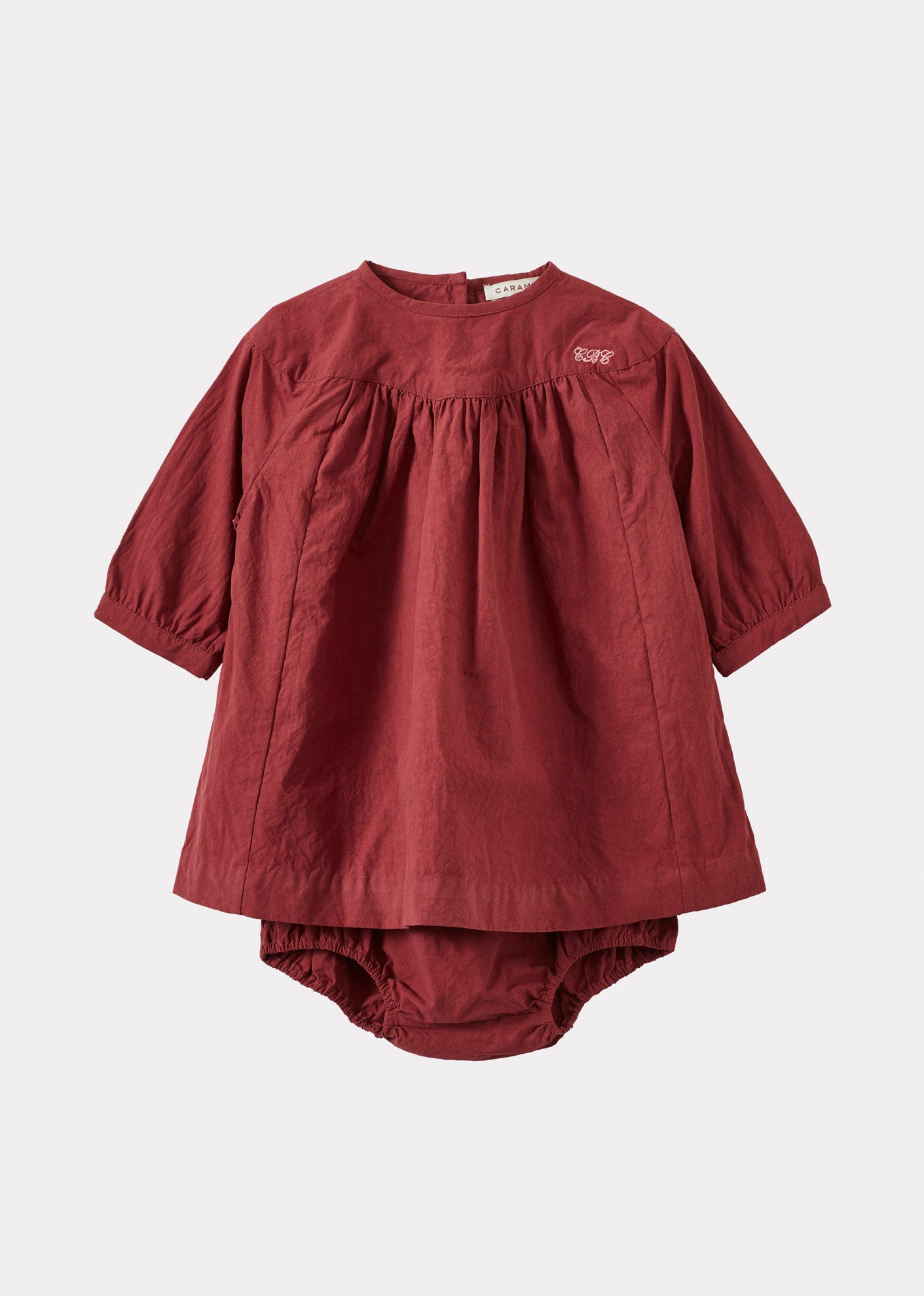 TAYLAN BABY COTTON DRESS - BERRY