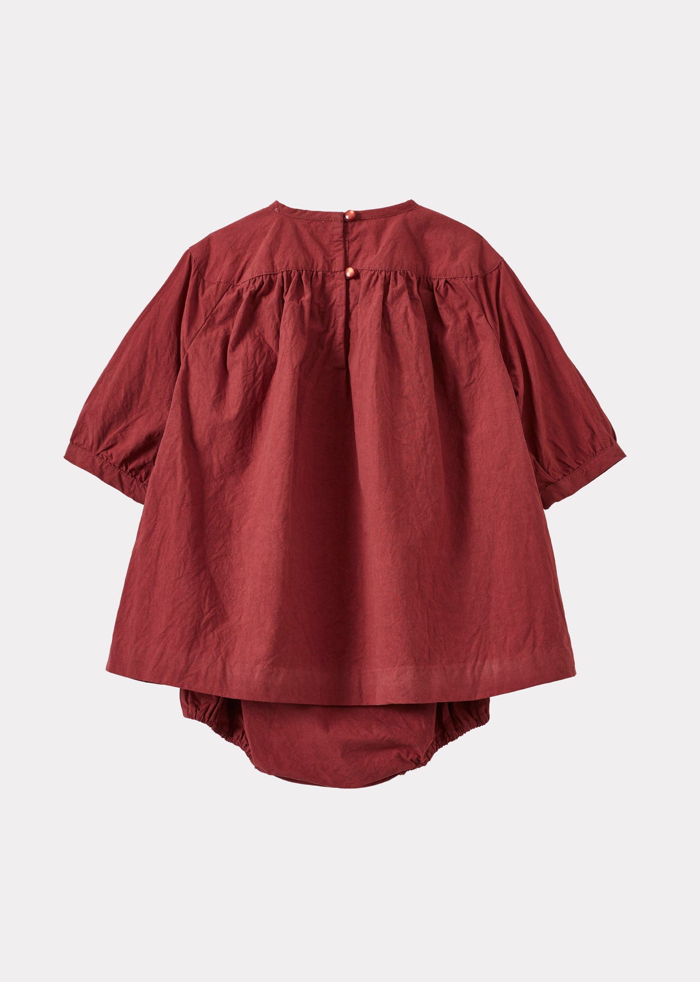 TAYLAN BABY COTTON DRESS - BERRY