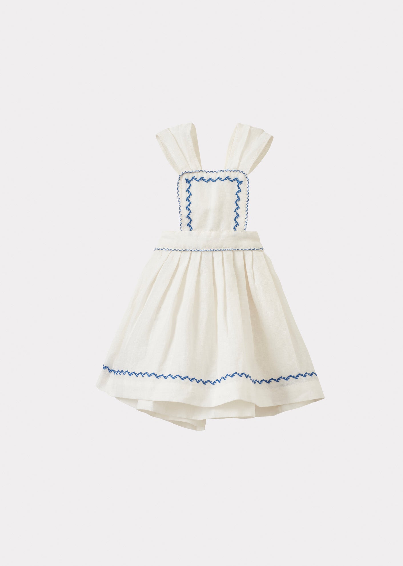 PEPPERMINT BABY LINEN DRESS - WHITE