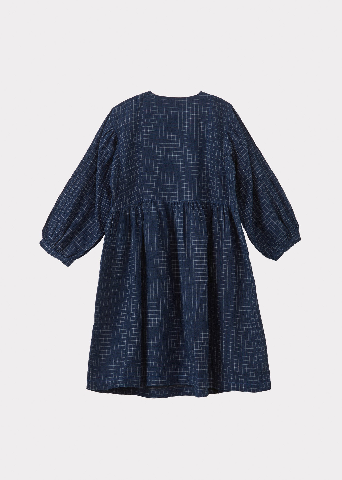 YARROW DRESS  - NAVY YARD DYED CHECK