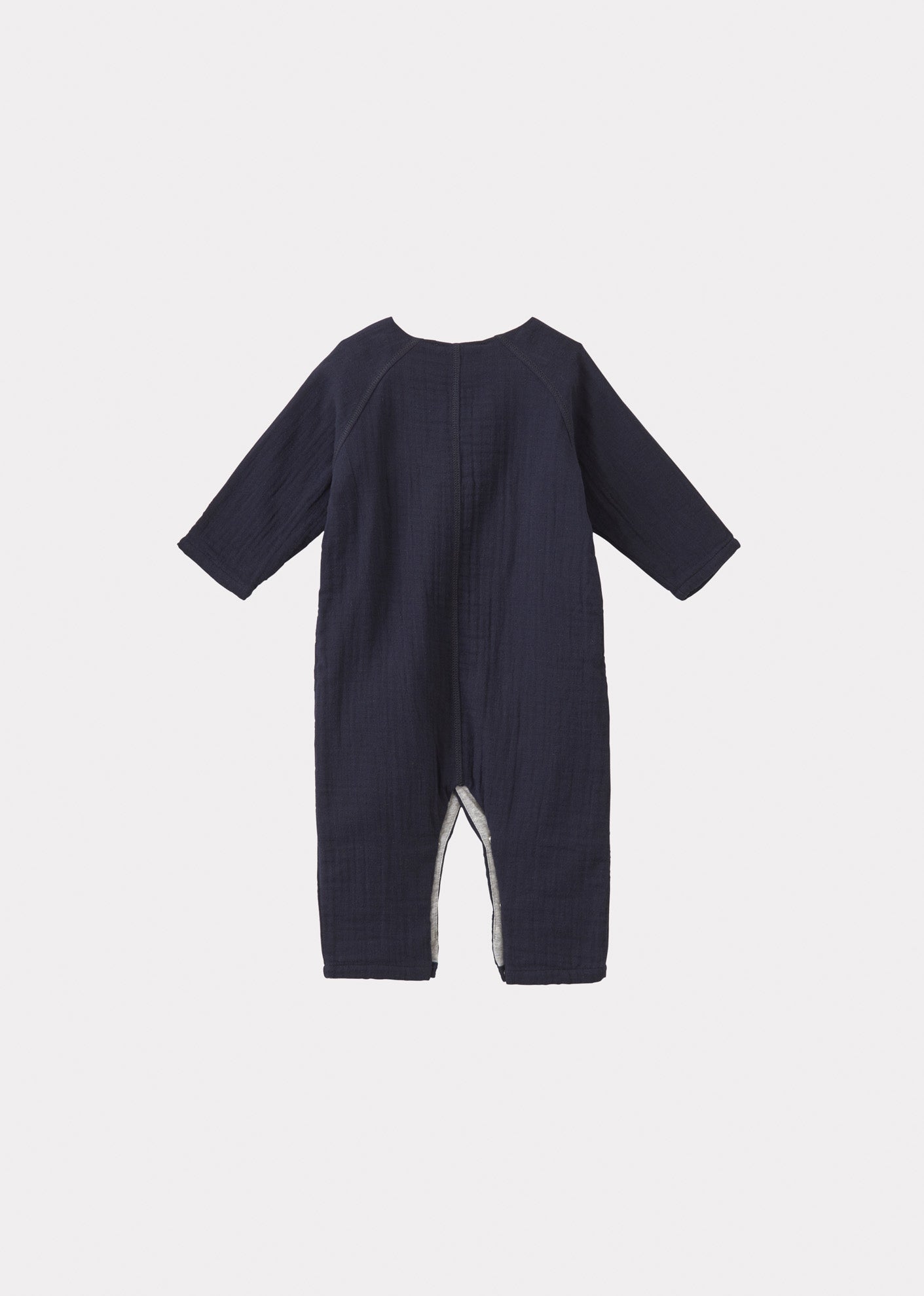 ZUCCHINI BABY COTTON ROMPER - NAVY