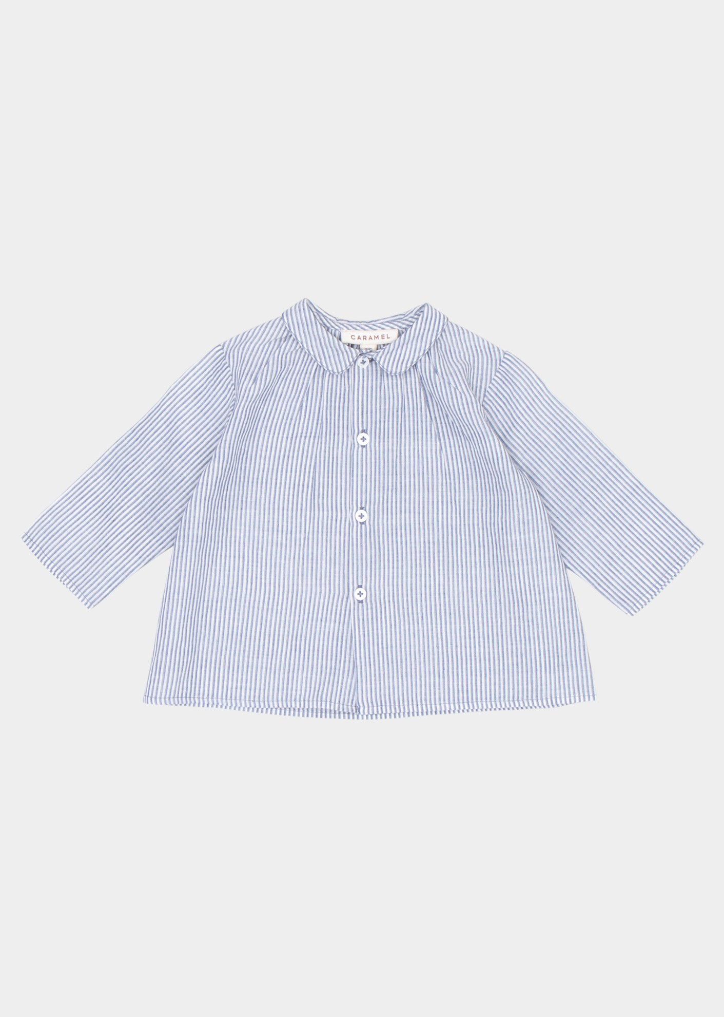 ALOE BABY SHIRT - NAVY STRIPE