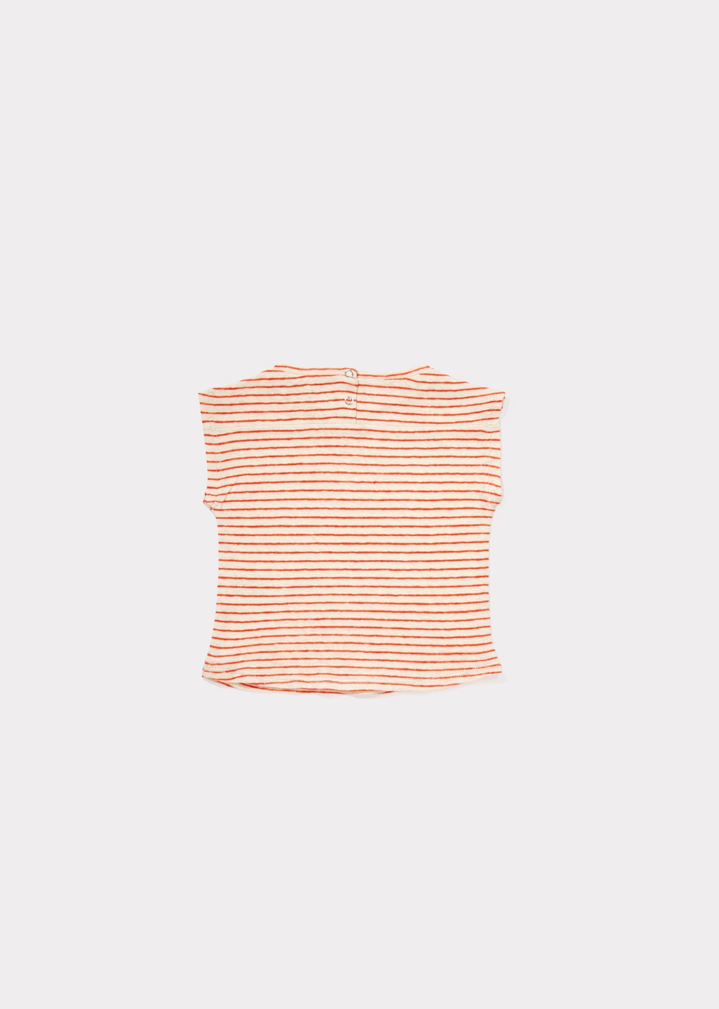 AVOCADO BABY T SHIRT - BRIGHT ORANGE STRIPE