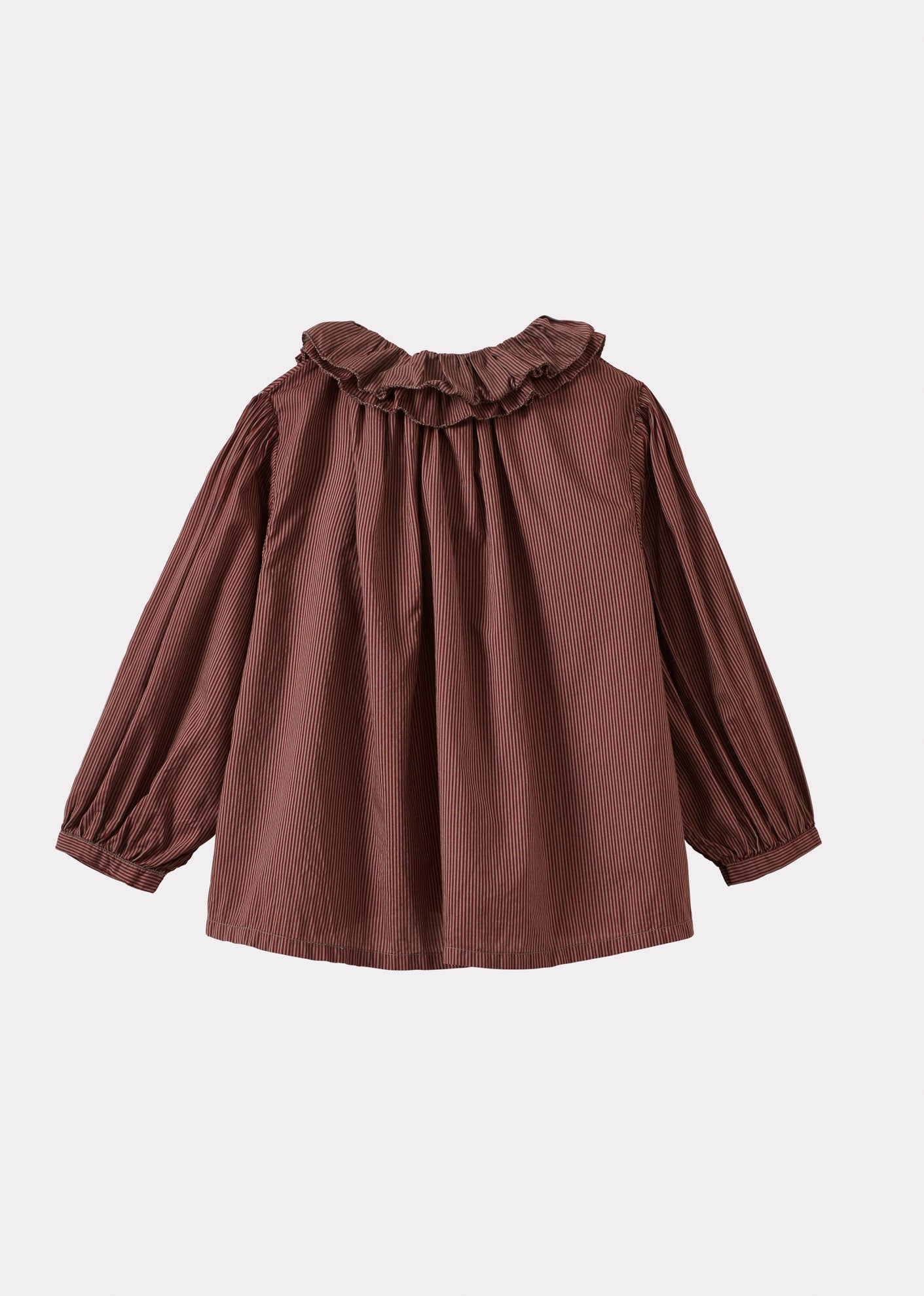 CORA CHILDREN'S COTTON BLOUSE - TAUPE STRIPE