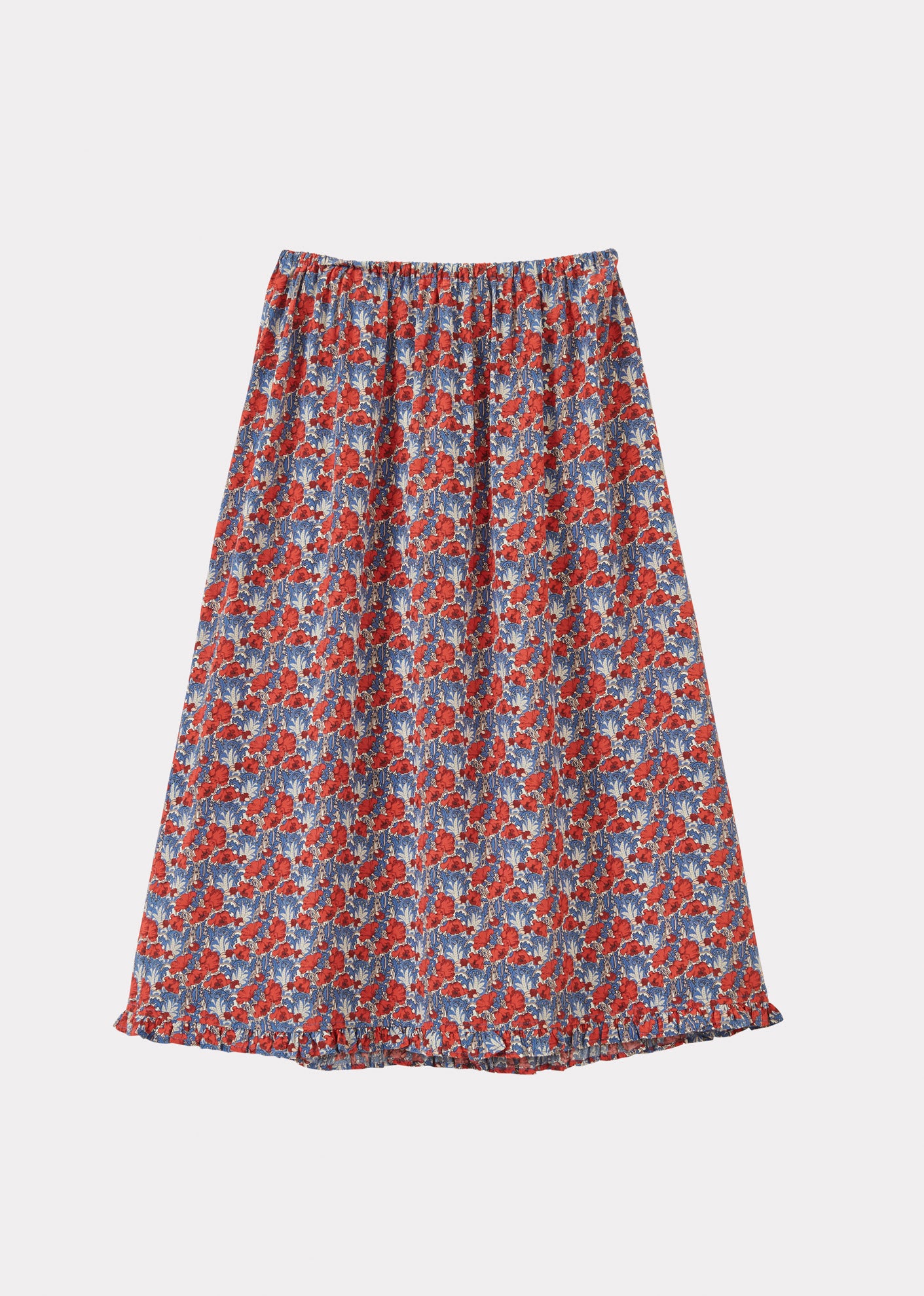 WOMAN FRILL SKIRT - CLEMENTINA RED/BLUE