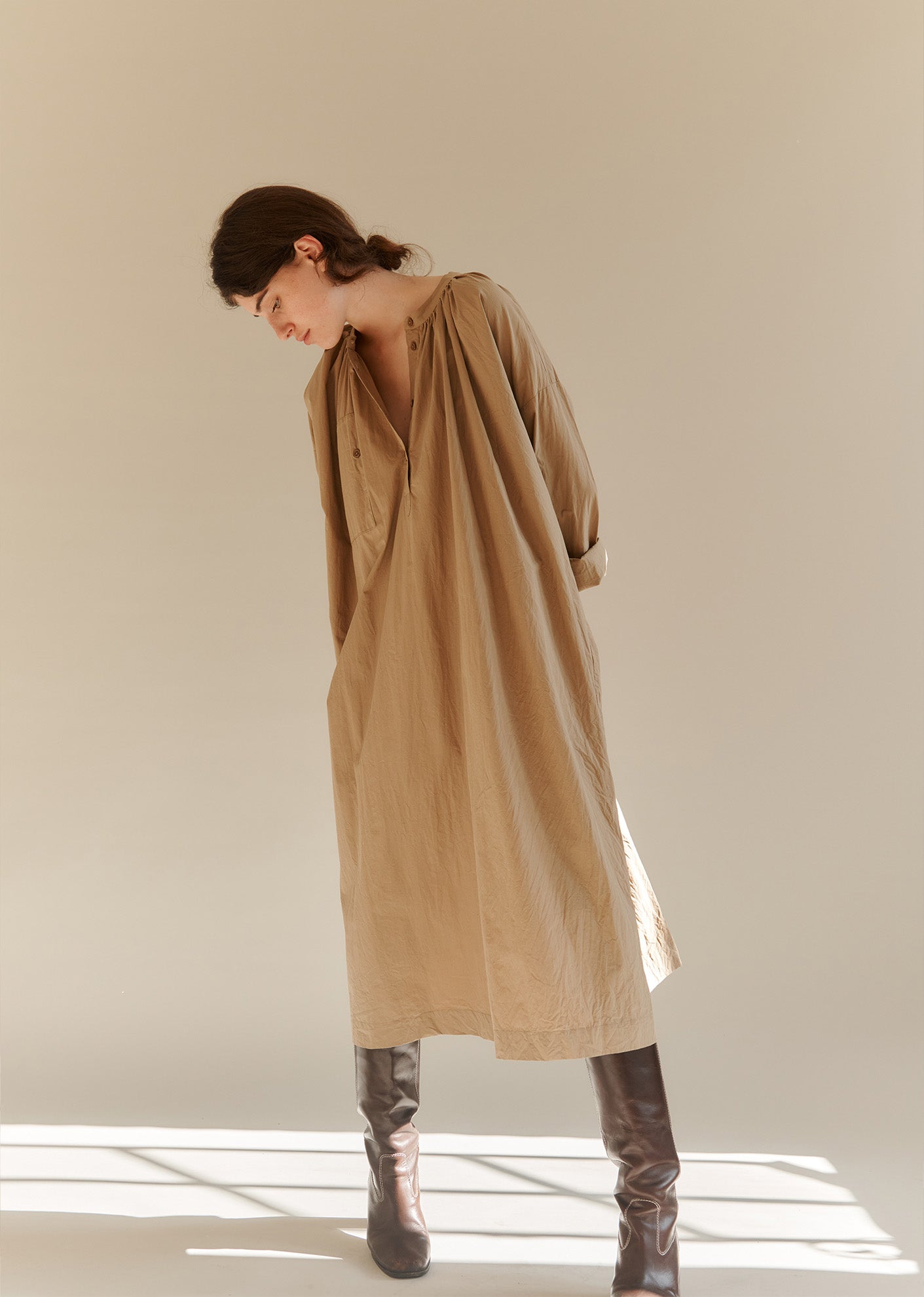 WOMAN YEW DRESS - BROWN