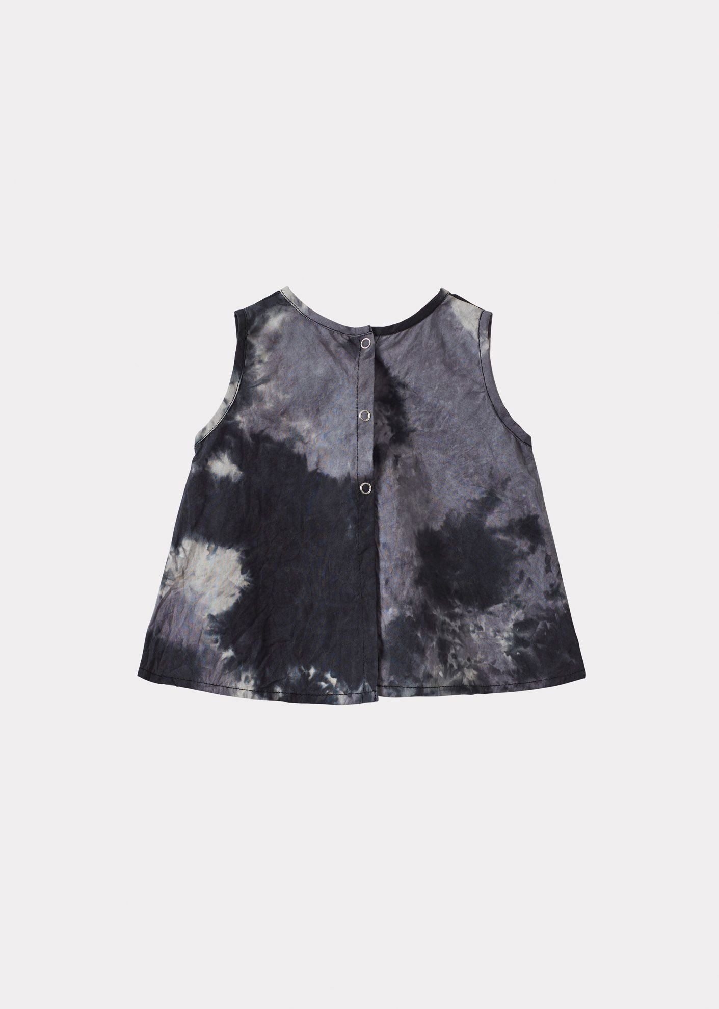 LETTUCE BABY COTTON TOP AND BLOOMERS SET - CHARCOAL TIE-DYE
