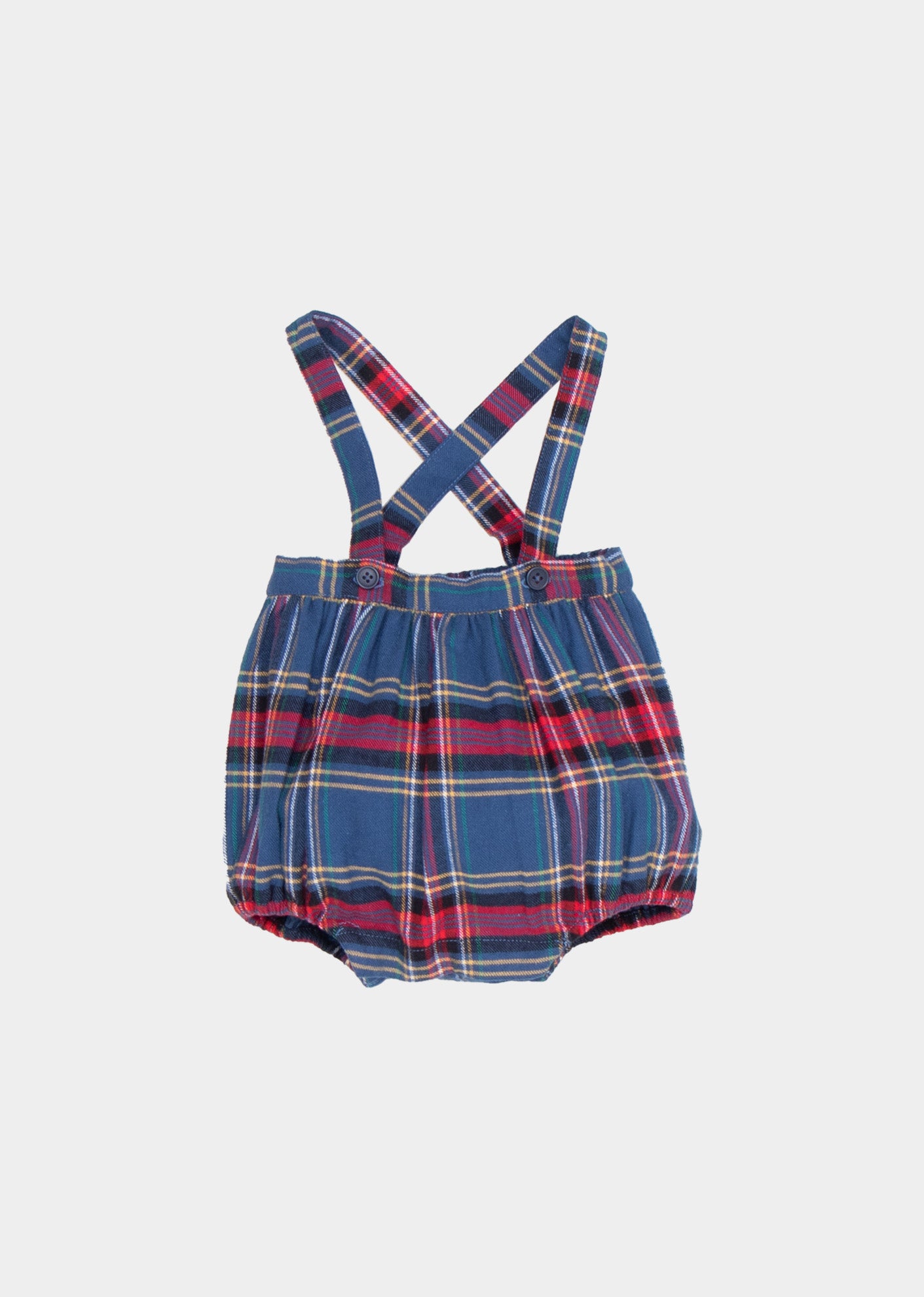 MUSA BABY ROMPER - BLUE TARTAN