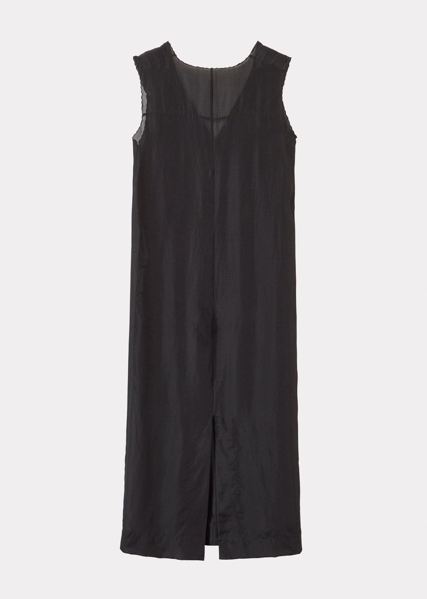 WOMEN'S PANELLED SILK DRESS - BLACK