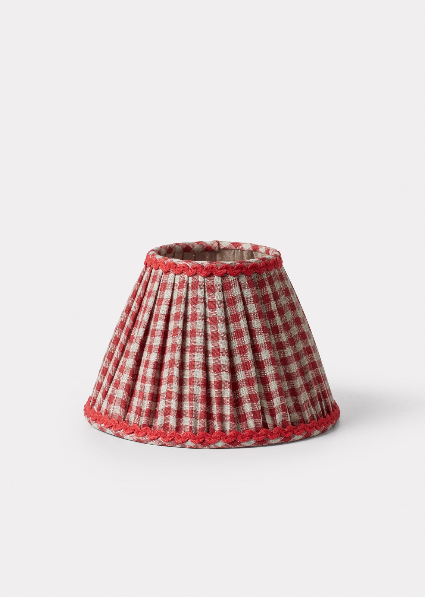 Lampshade Pair Red Check 