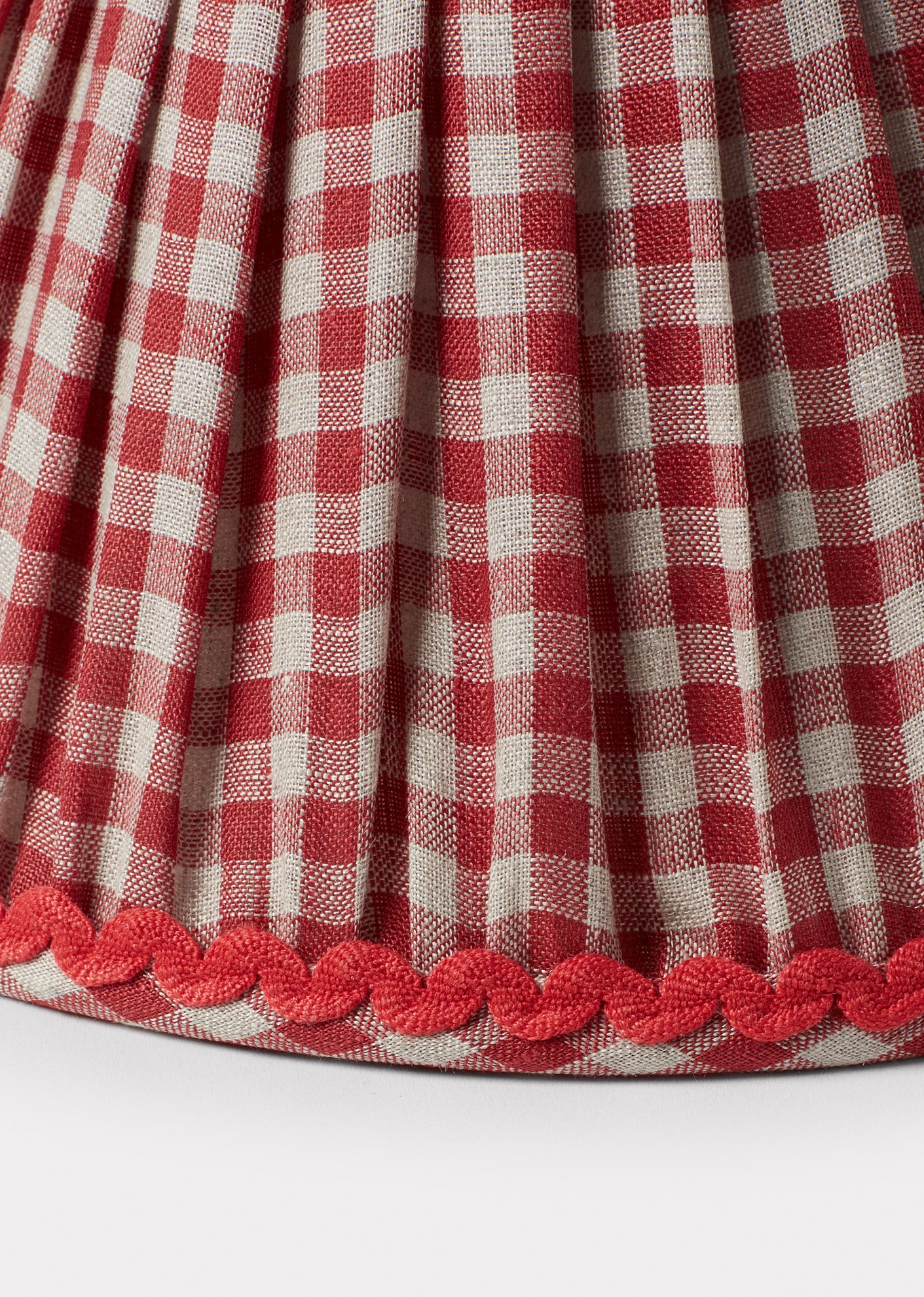Lampshade Pair Red Check 