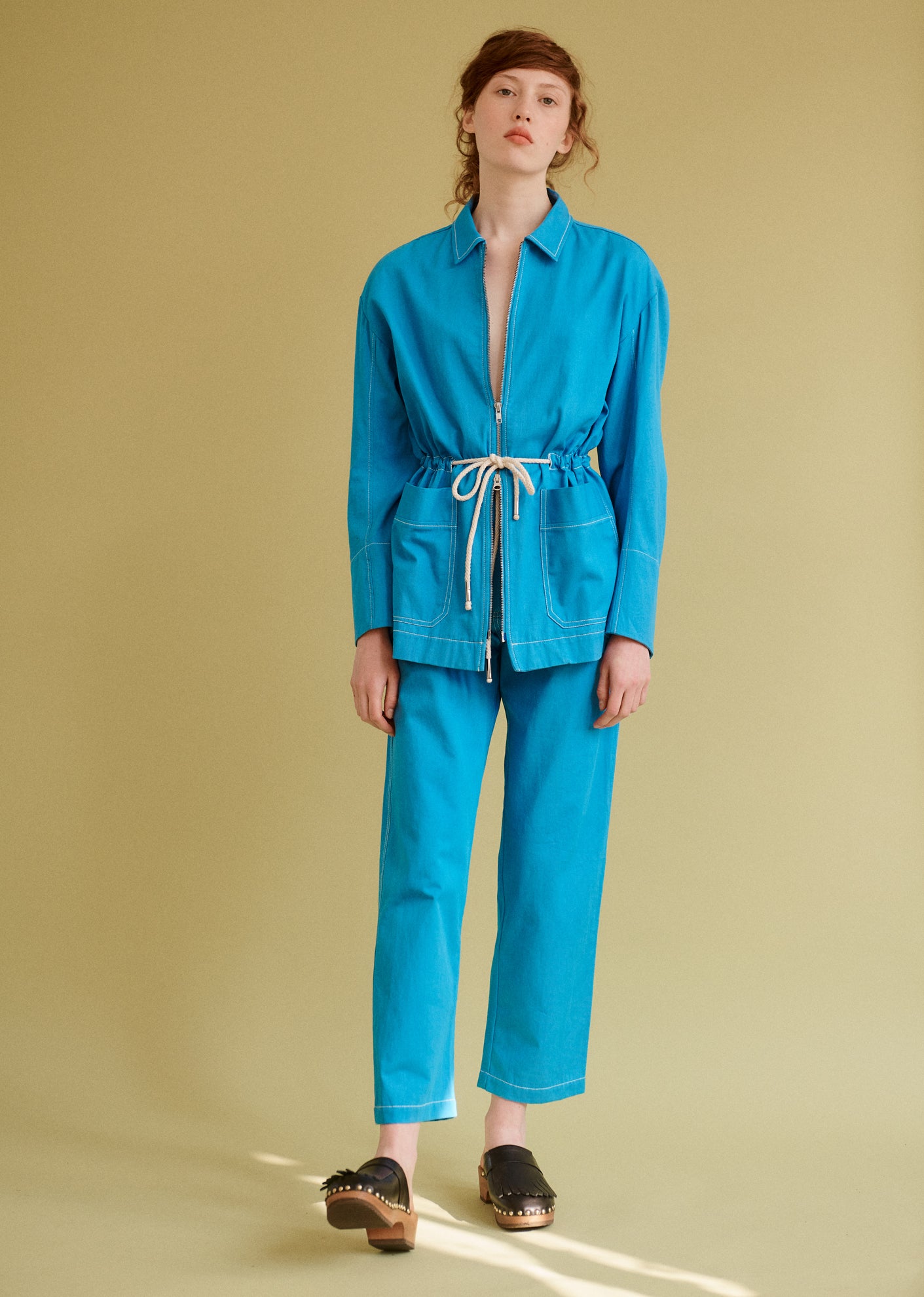 CARAMEL UTILITY JACKET - BLUE