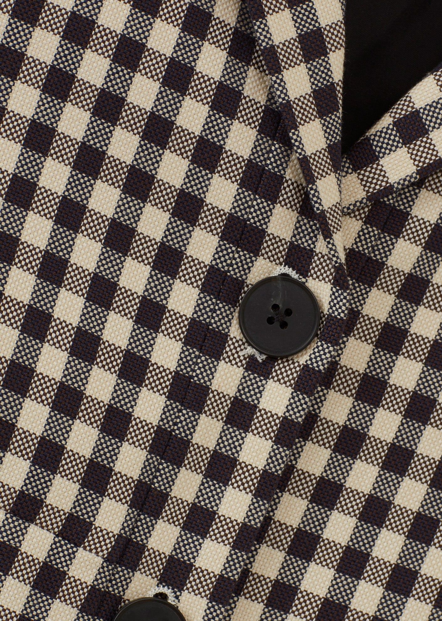 CARAMEL JACKET - NAVY CHECK