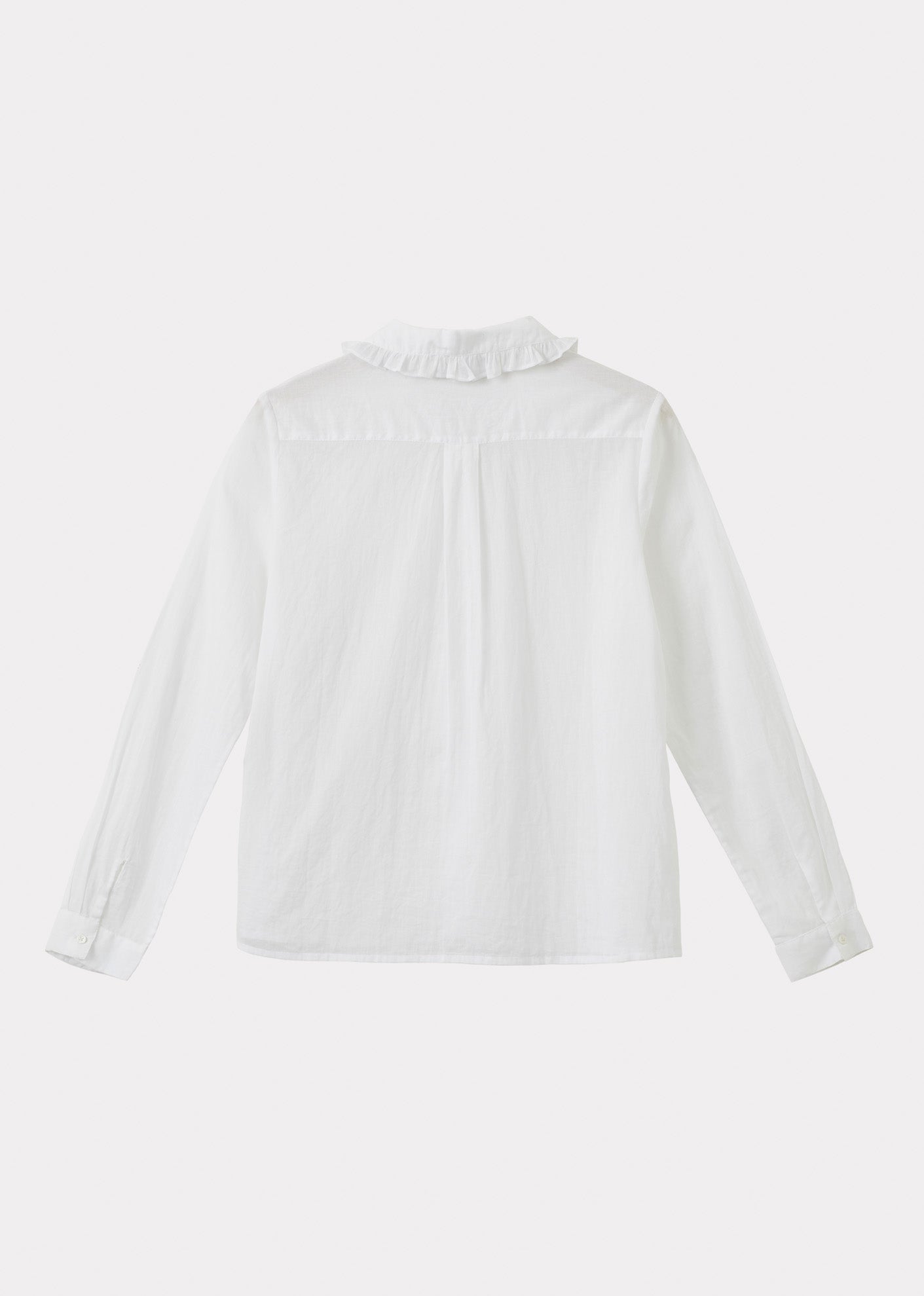 CARAMEL RUFFLE SHIRT - WHITE