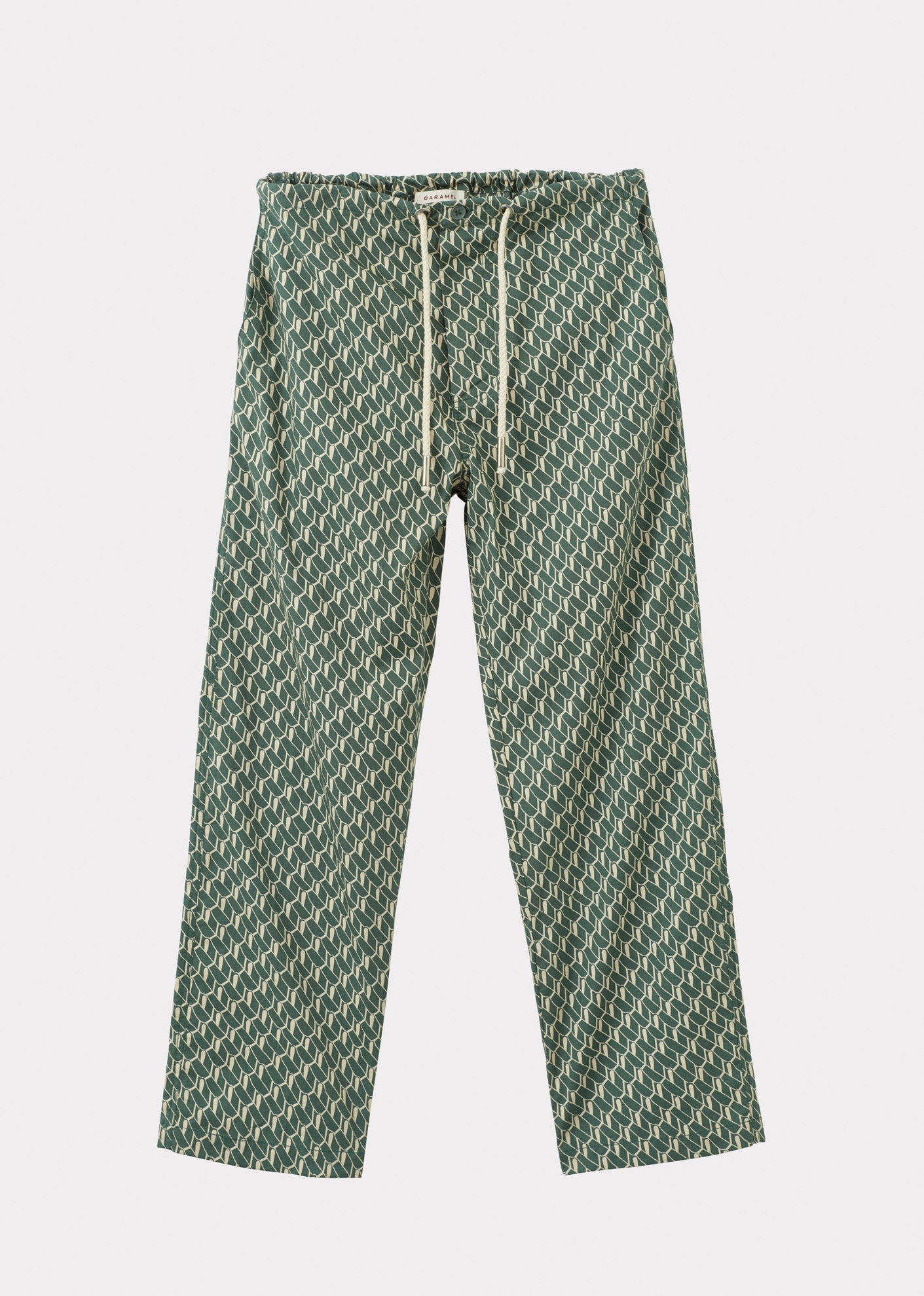 CARAMEL JUDO TROUSER - EMERALD GEO PRINT