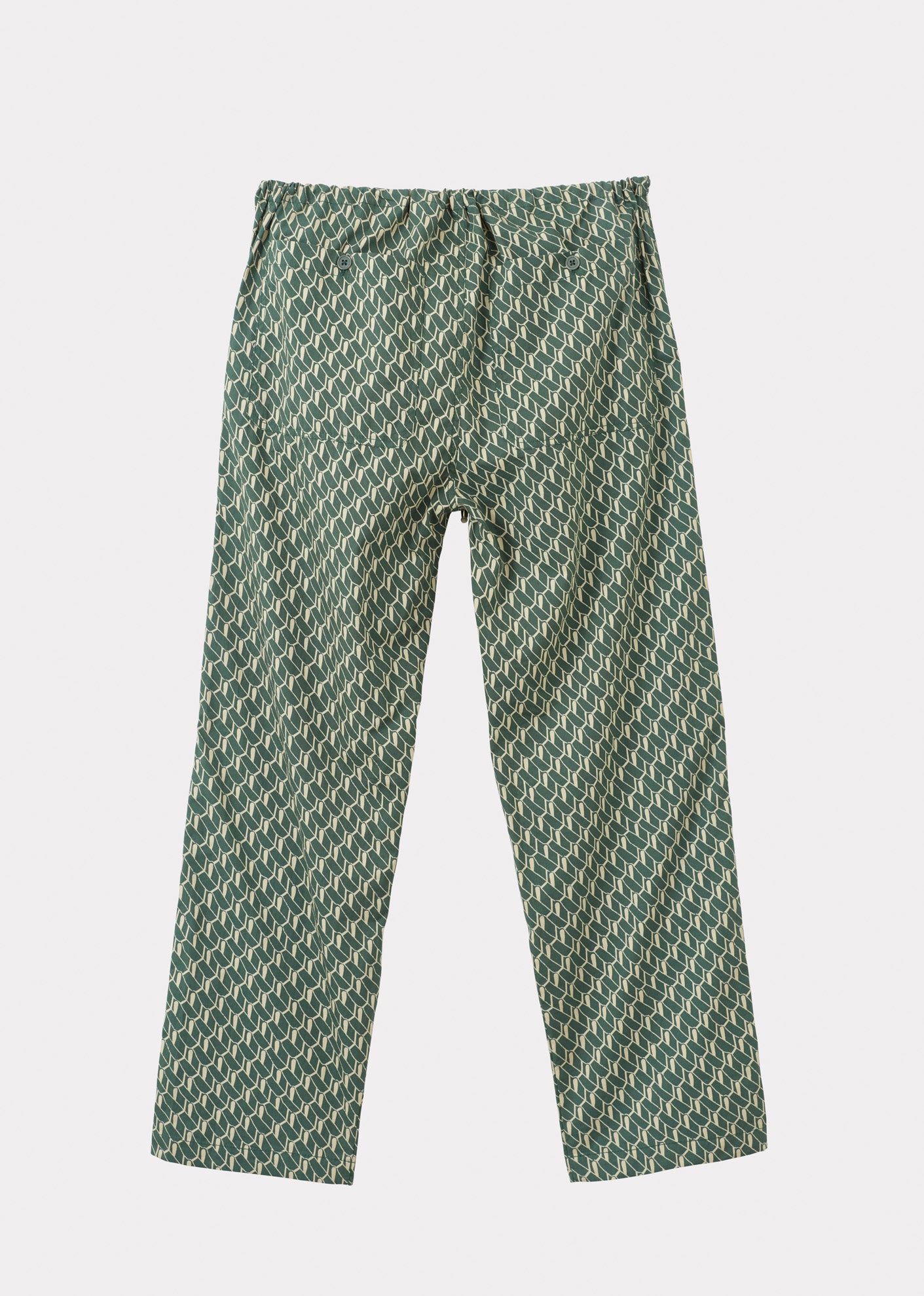 CARAMEL JUDO TROUSER - EMERALD GEO PRINT