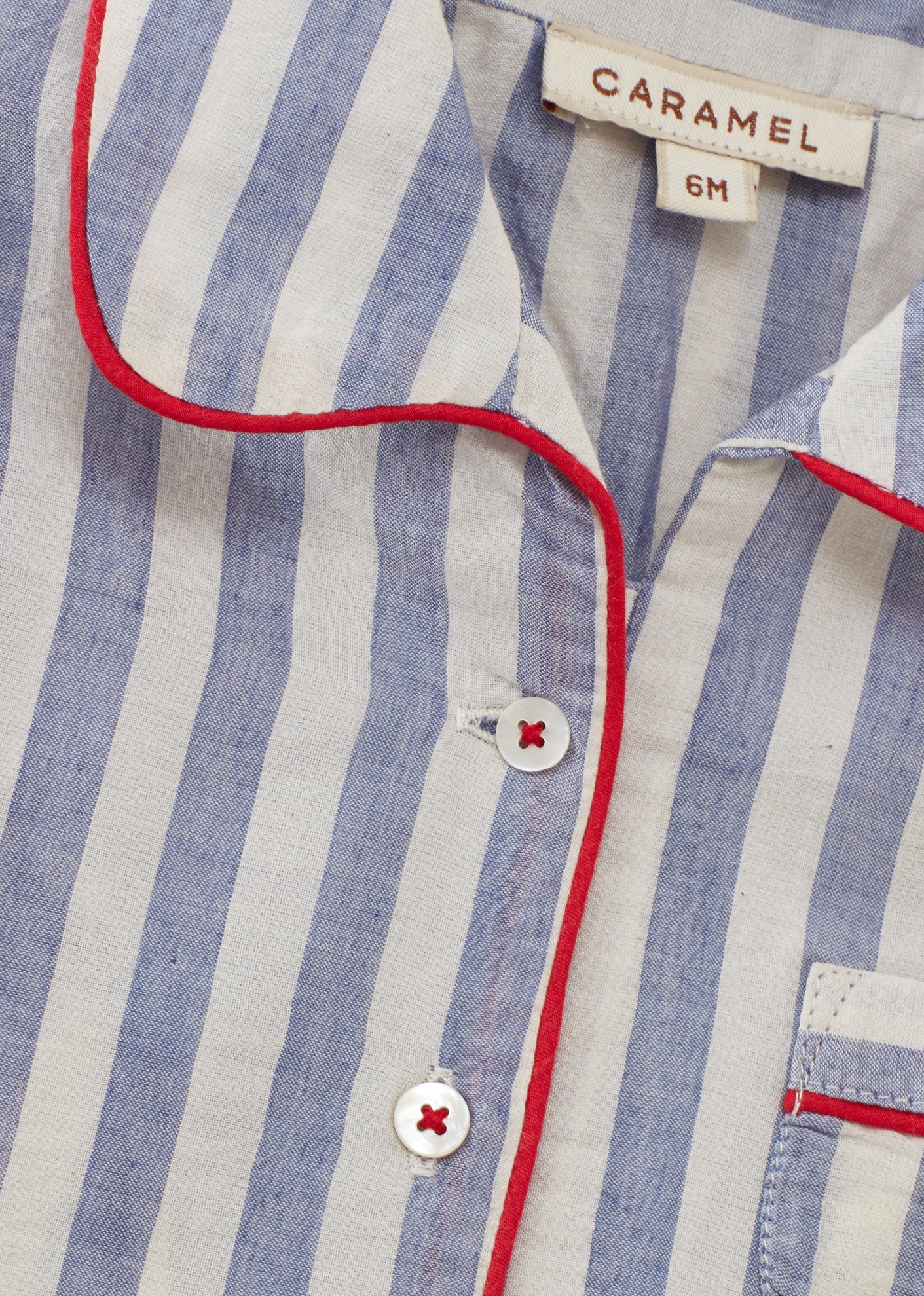 BABY PYJAMA INDIGO BLUE STRIPE 