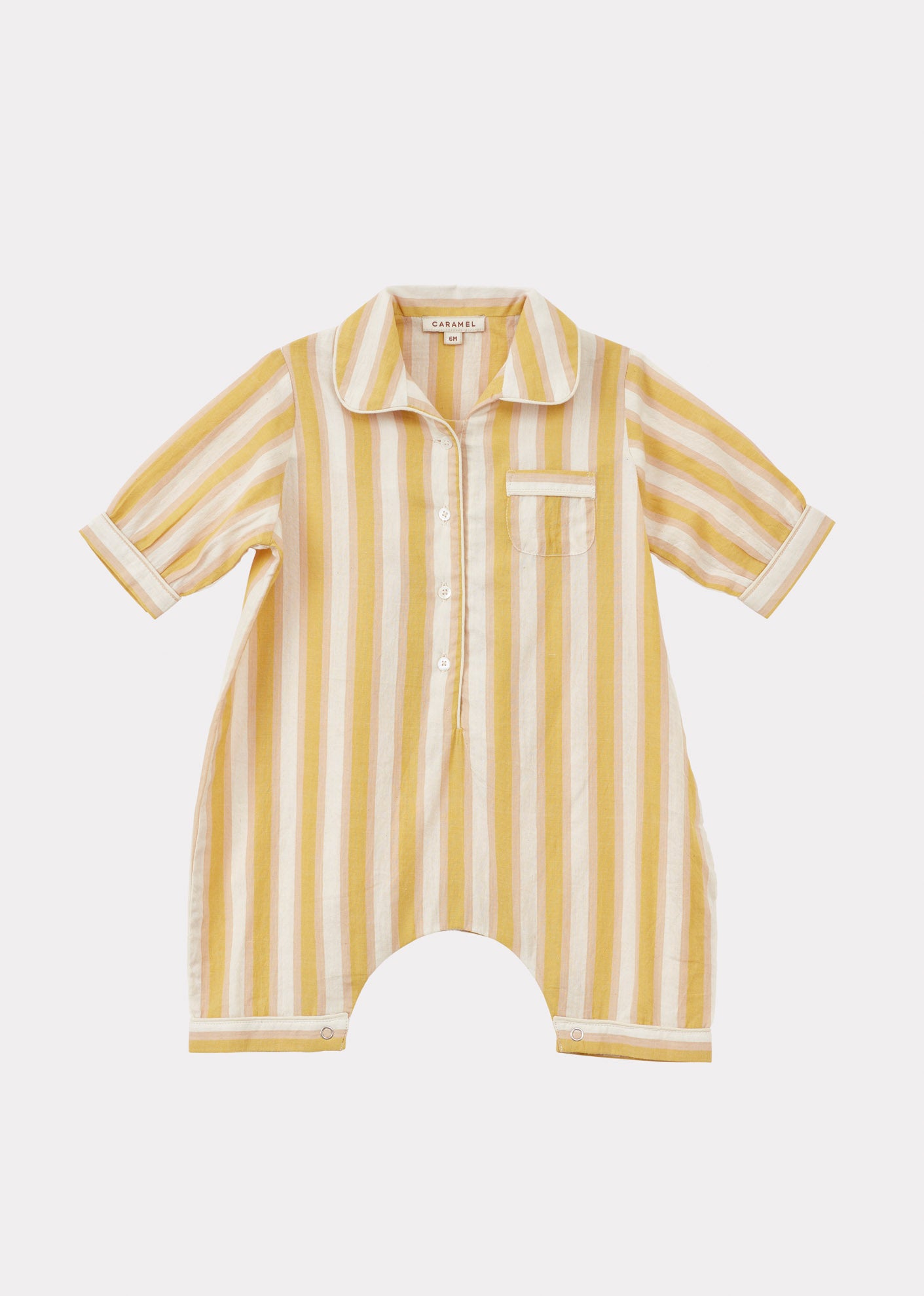 BABY PYJAMA YELLOW STRIPE 1