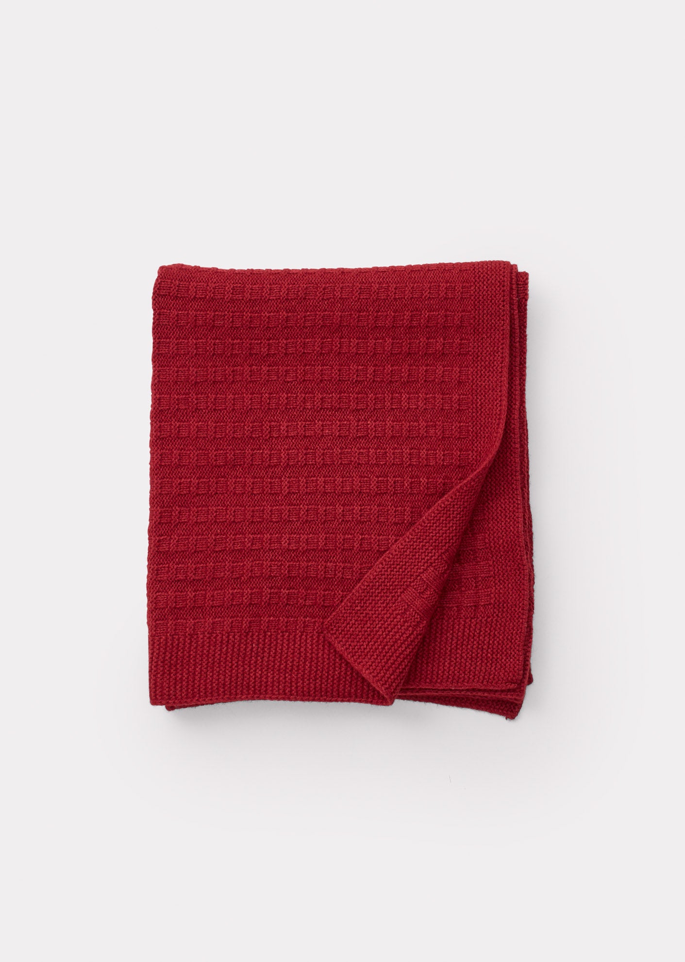 LARGE KNIT BLANKET - ROSEHIP