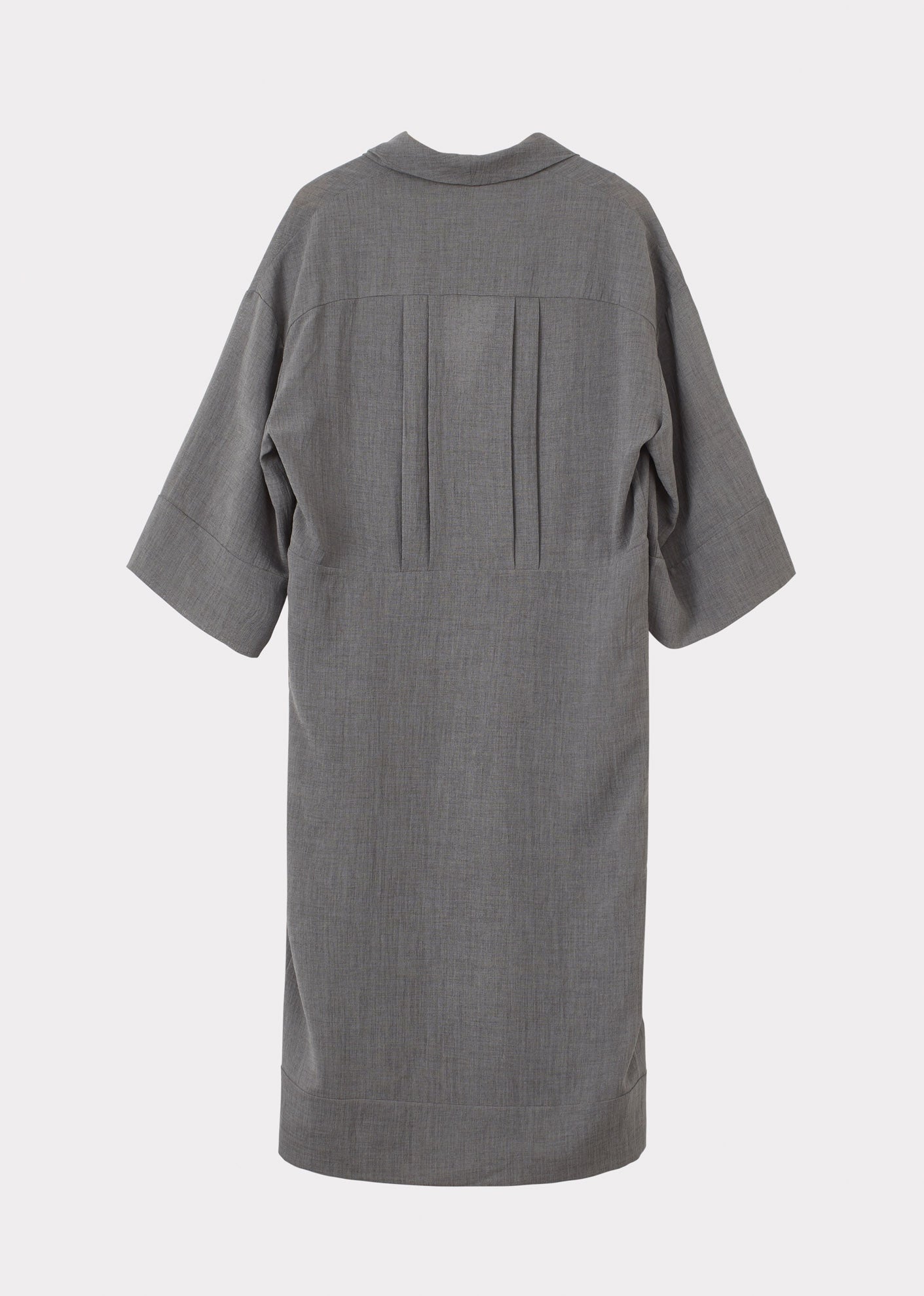FOLD DRESS - GREY back