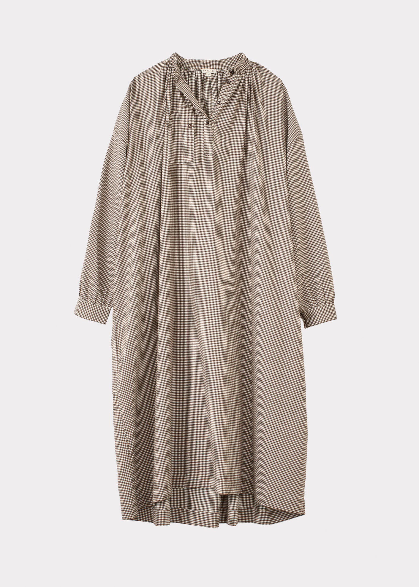 YEW DRESS - BROWN CHECK