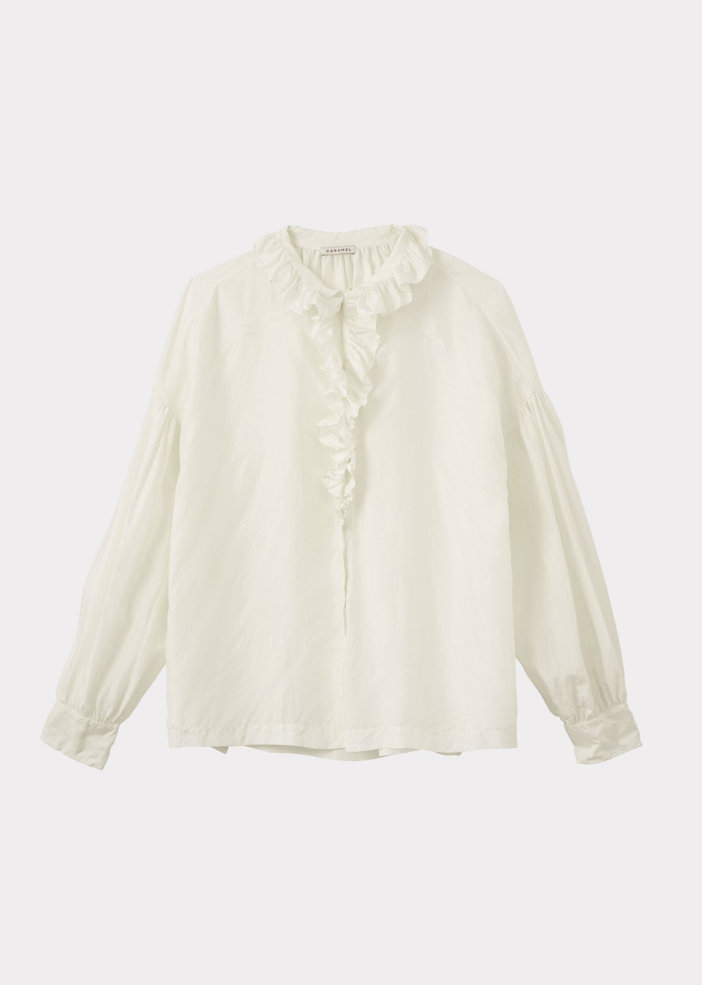 FRILL BLOUSE - WHITE front