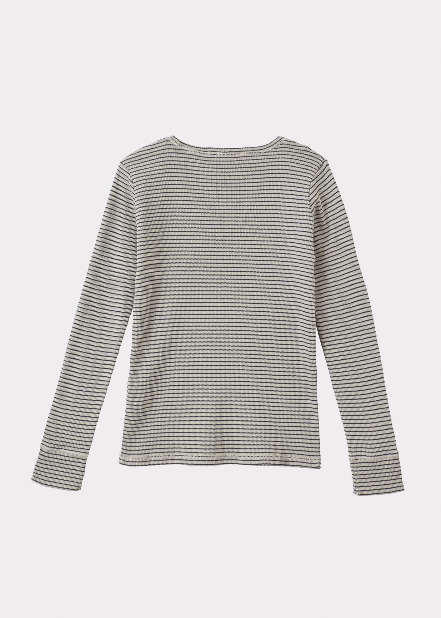 KISHON TOP - PEBBLE/NAVY STRIPE