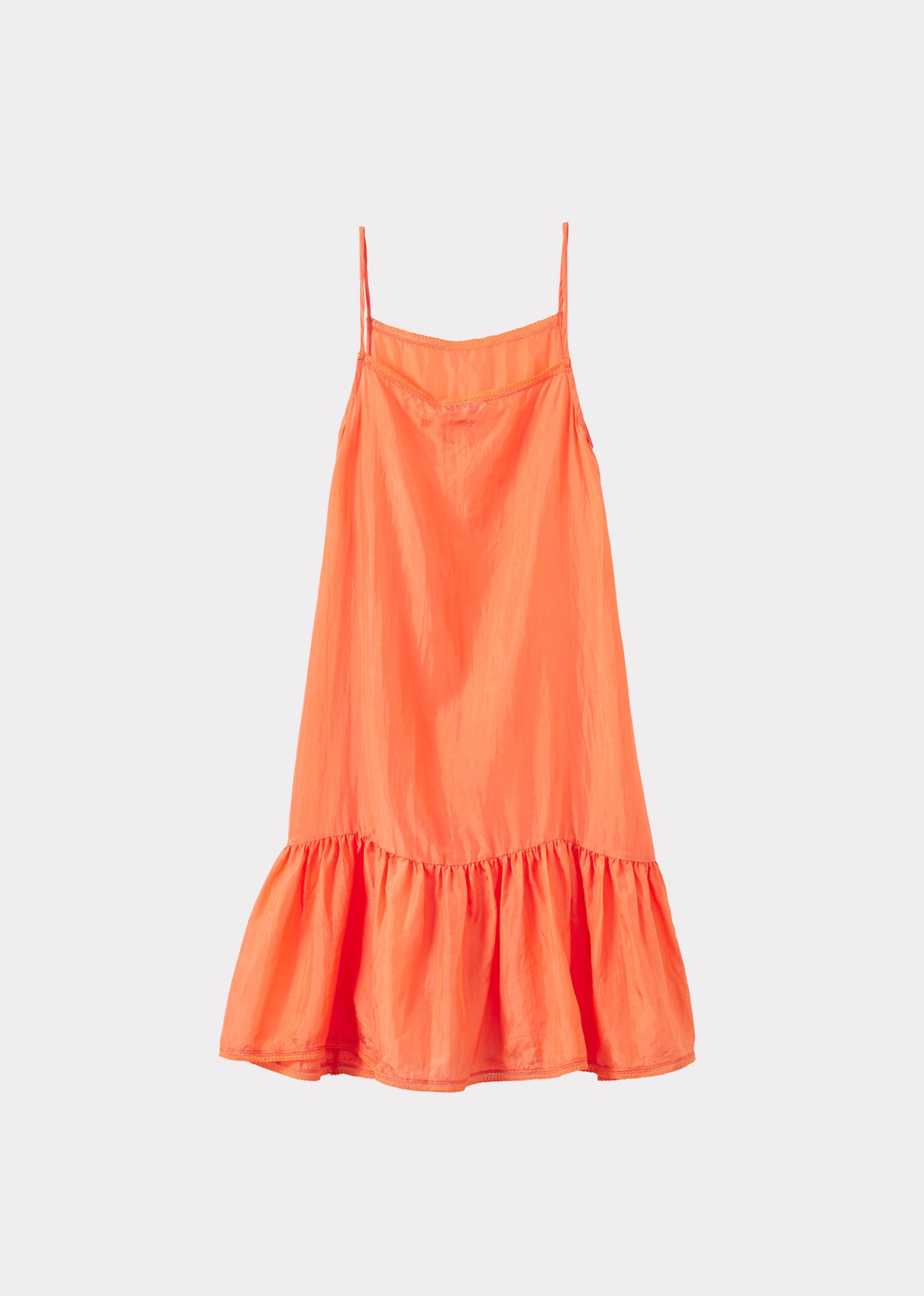 GRAPE GIRL'S SILK SLIP DRESS  - PEACH
