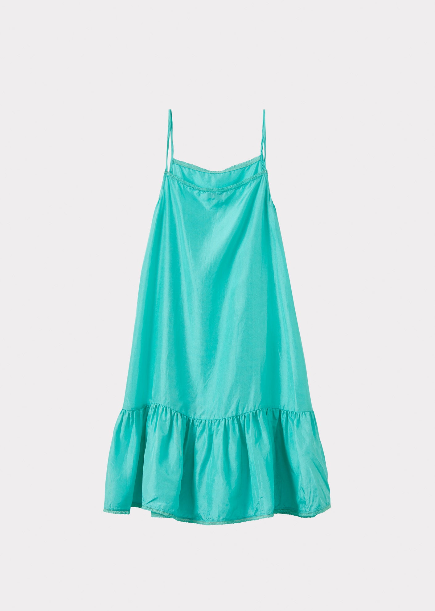 GRAPE SLIP DRESS - AQUA