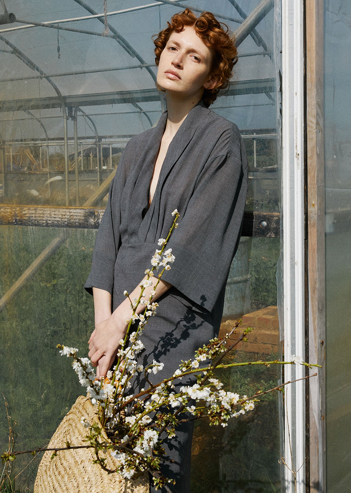 FOLD DRESS - GREY