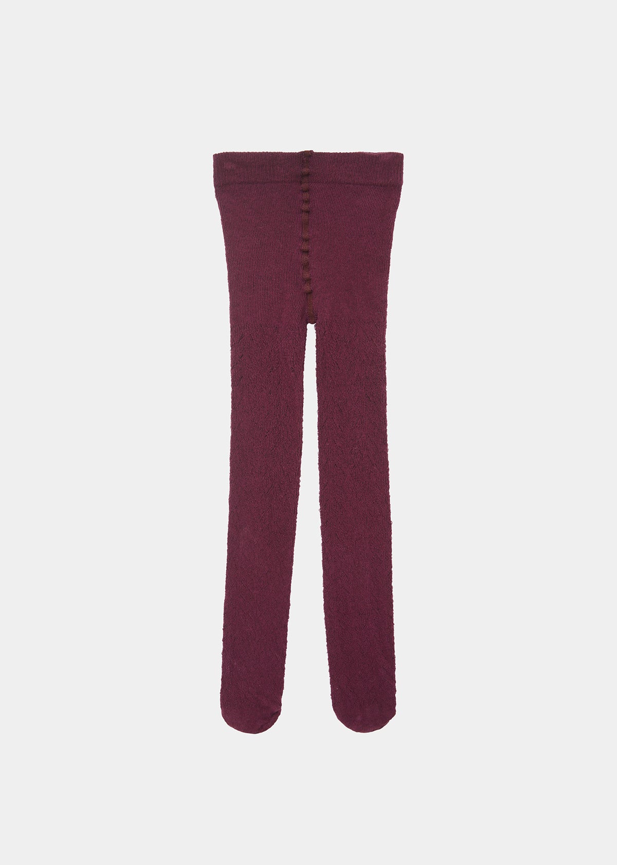 BABY POINTELLE TIGHTS - PLUM (BACK)
