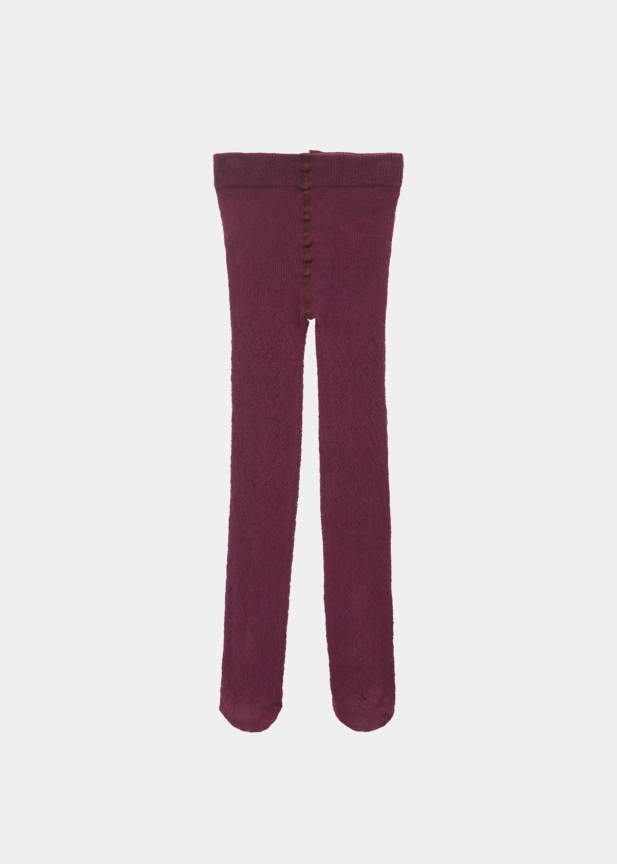 BABY POINTELLE TIGHTS - PLUM (FRONT)