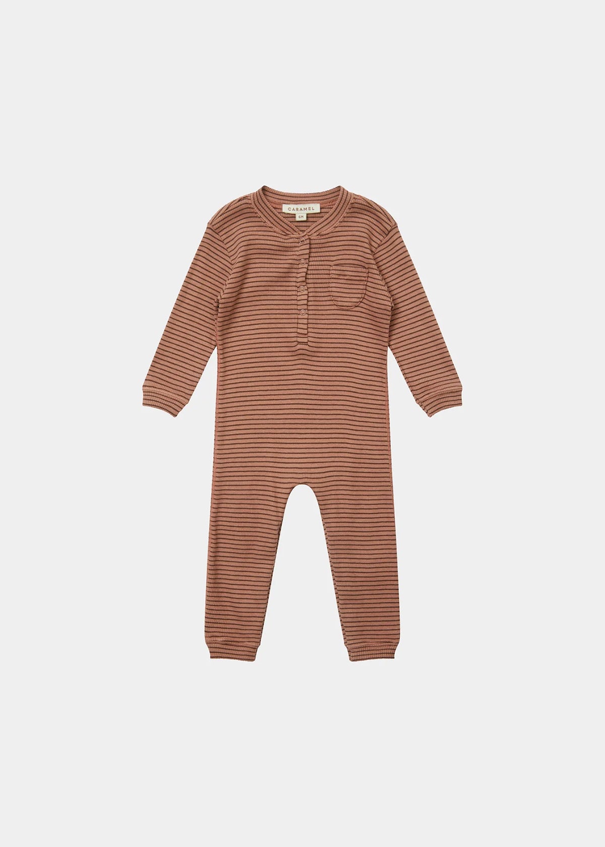 TOADFISH BABY ROMPER - ROSEWOOD/BROWN
