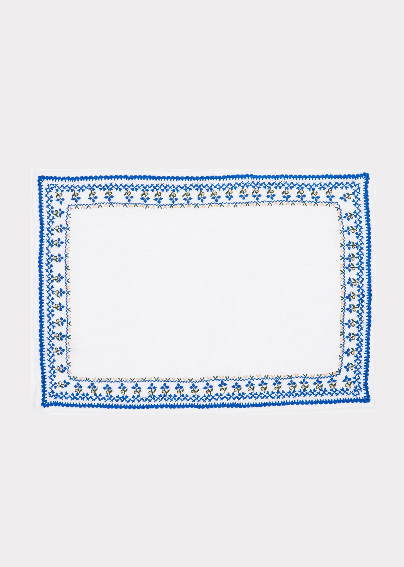 PLACEMATS OFF WHITE WITH BLUE 1