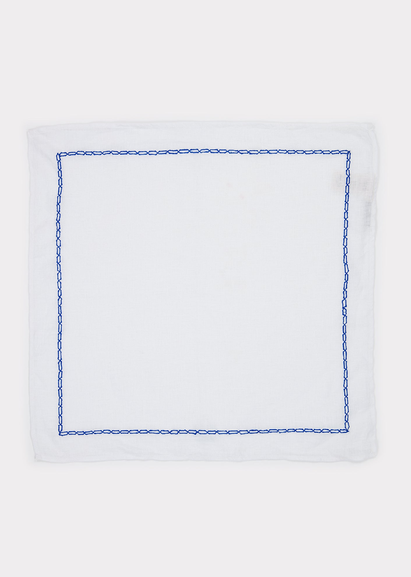 NAPKIN SET OFFWHITE WITH BLUE 