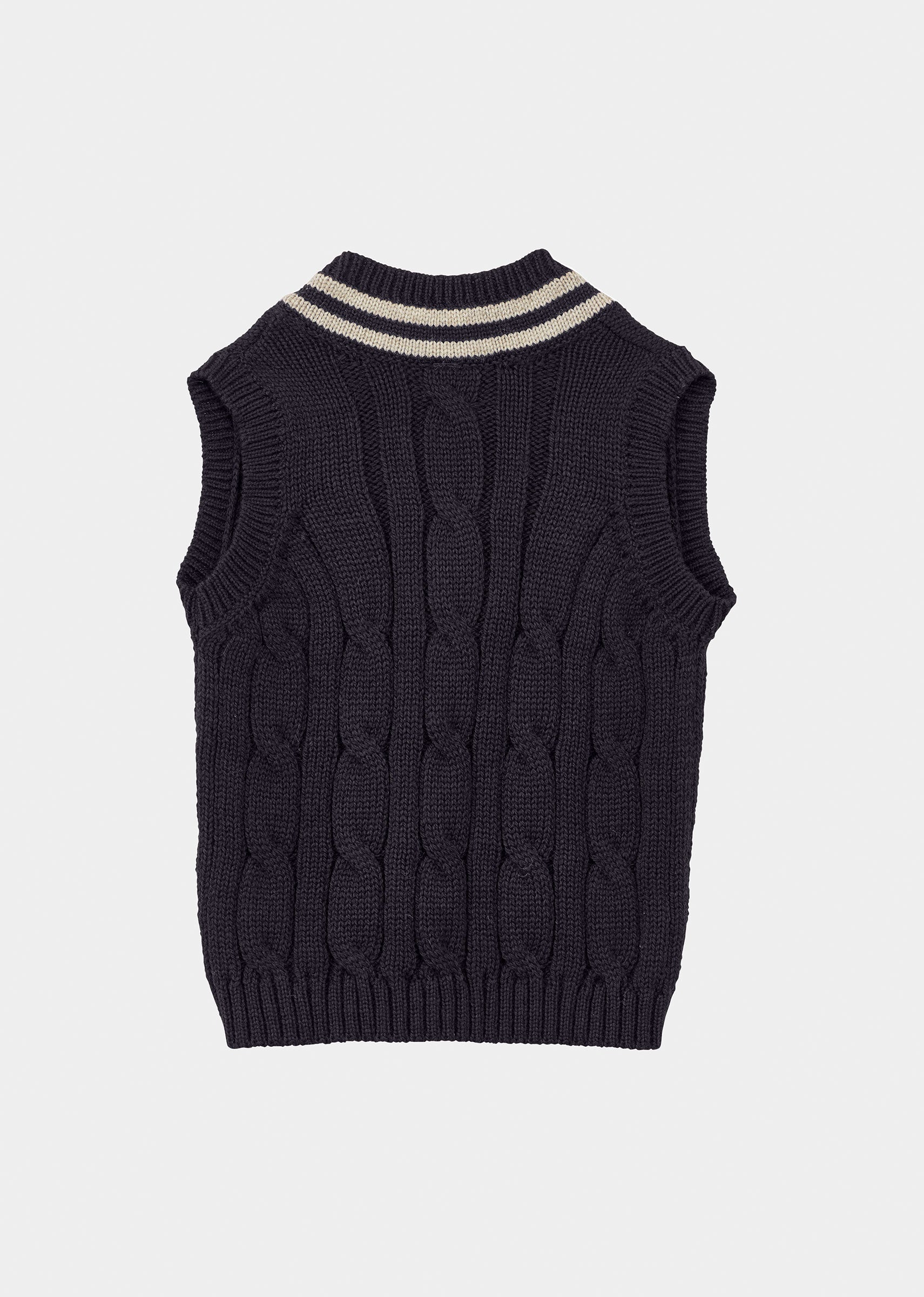 CARDIFF CHILDRENS KNIT VEST - NAVY